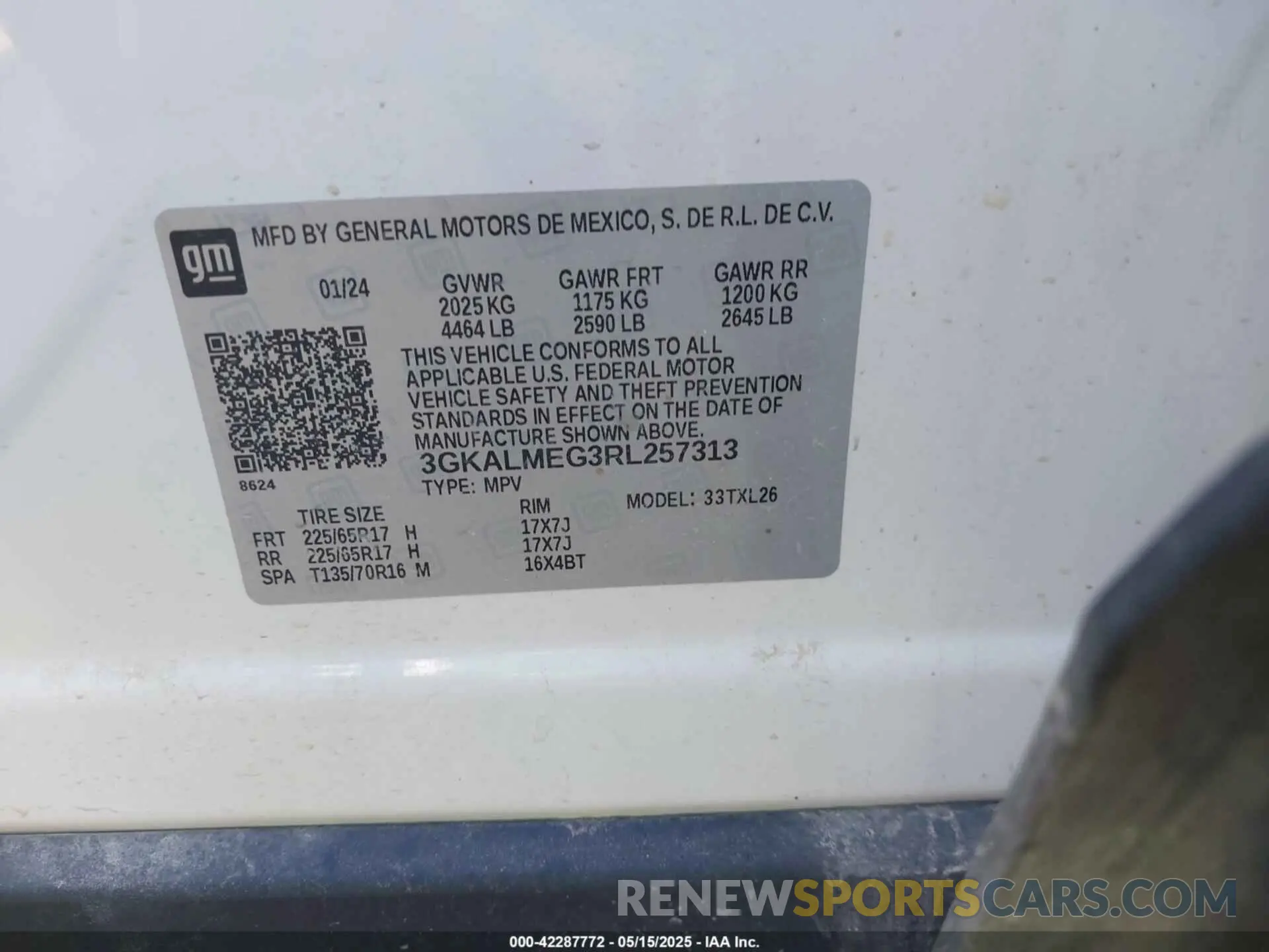9 Photograph of a damaged car 3GKALMEG3RL257313 GMC TERRAIN 2024