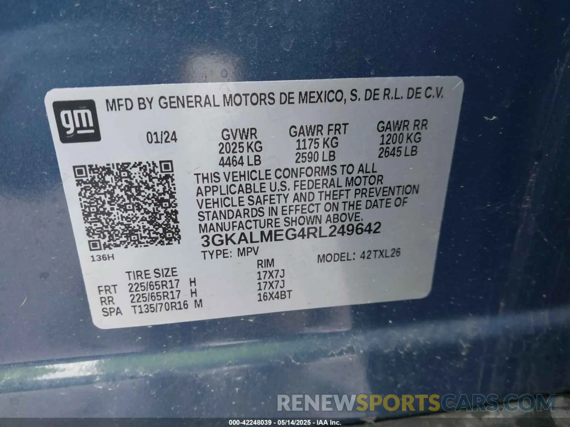 7 Photograph of a damaged car 3GKALMEG4RL249642 GMC TERRAIN 2024