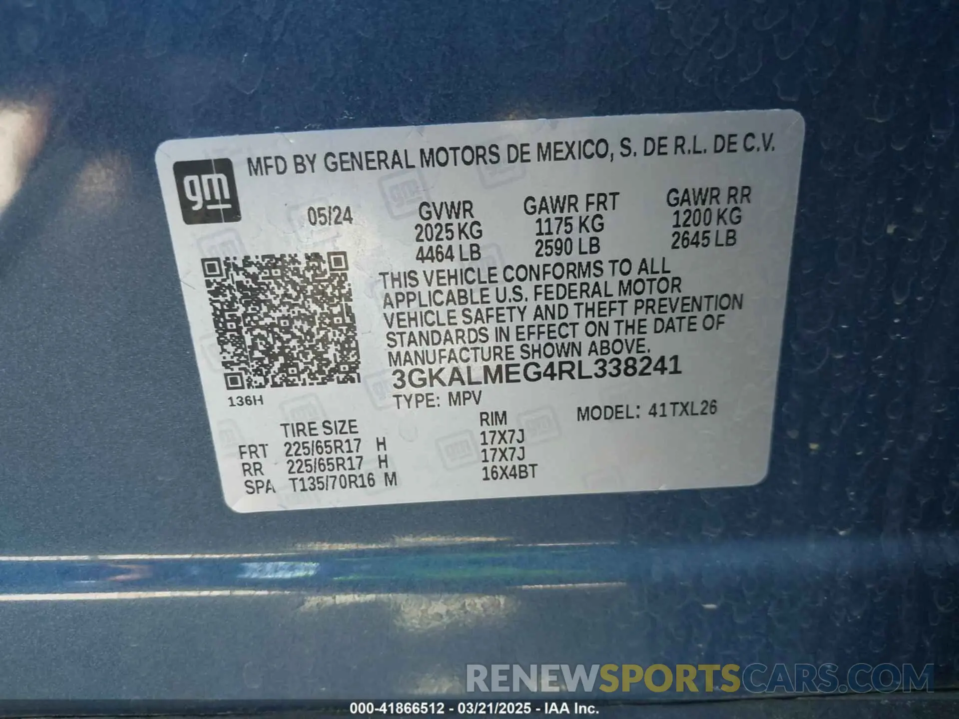 9 Photograph of a damaged car 3GKALMEG4RL338241 GMC TERRAIN 2024