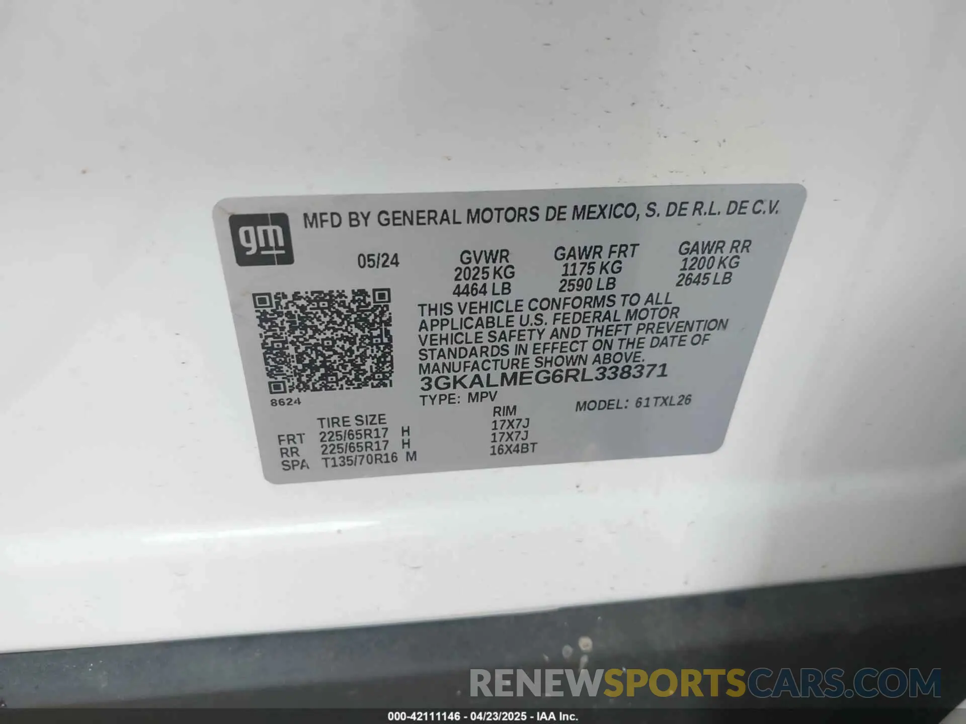 9 Photograph of a damaged car 3GKALMEG6RL338371 GMC TERRAIN 2024