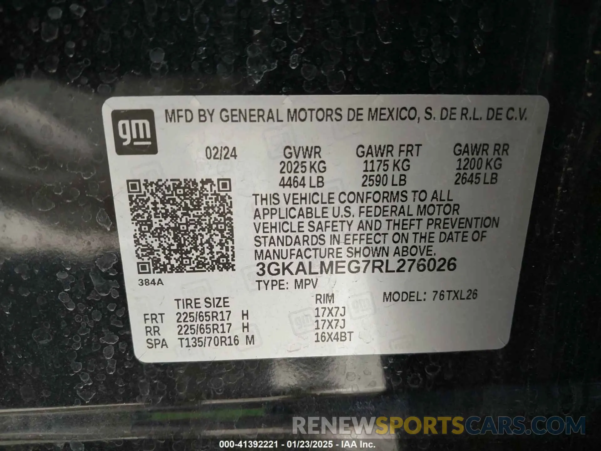 9 Photograph of a damaged car 3GKALMEG7RL276026 GMC TERRAIN 2024