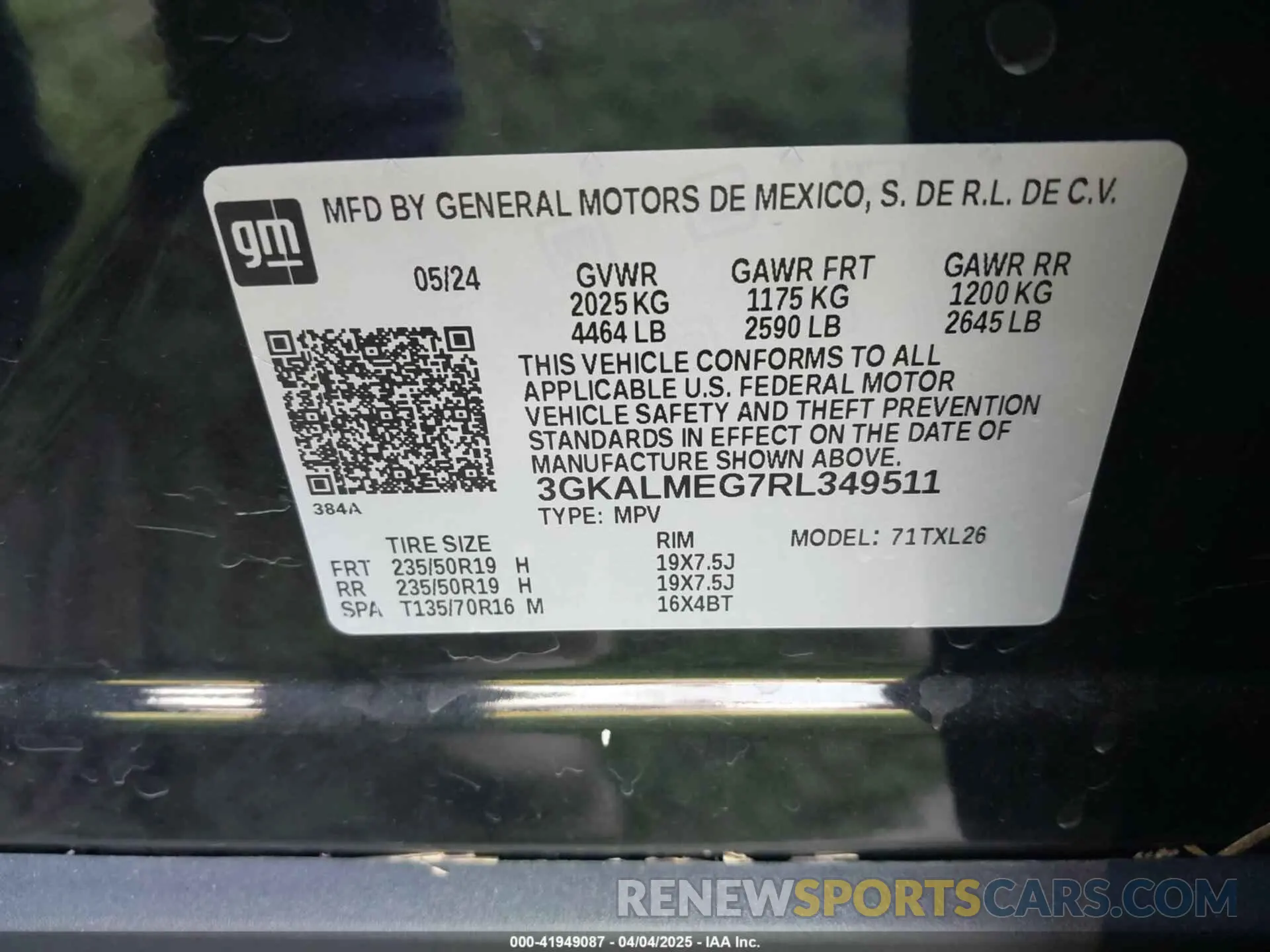 9 Photograph of a damaged car 3GKALMEG7RL349511 GMC TERRAIN 2024