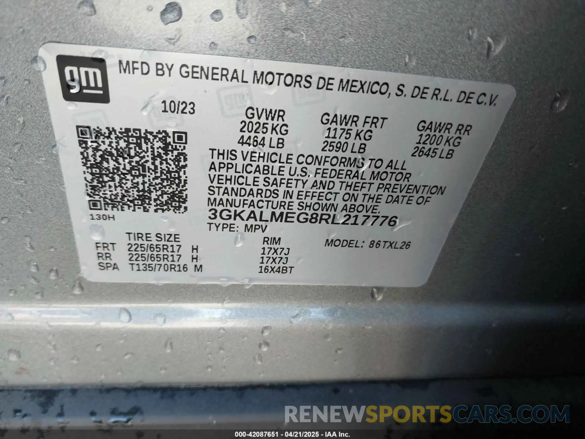9 Photograph of a damaged car 3GKALMEG8RL217776 GMC TERRAIN 2024