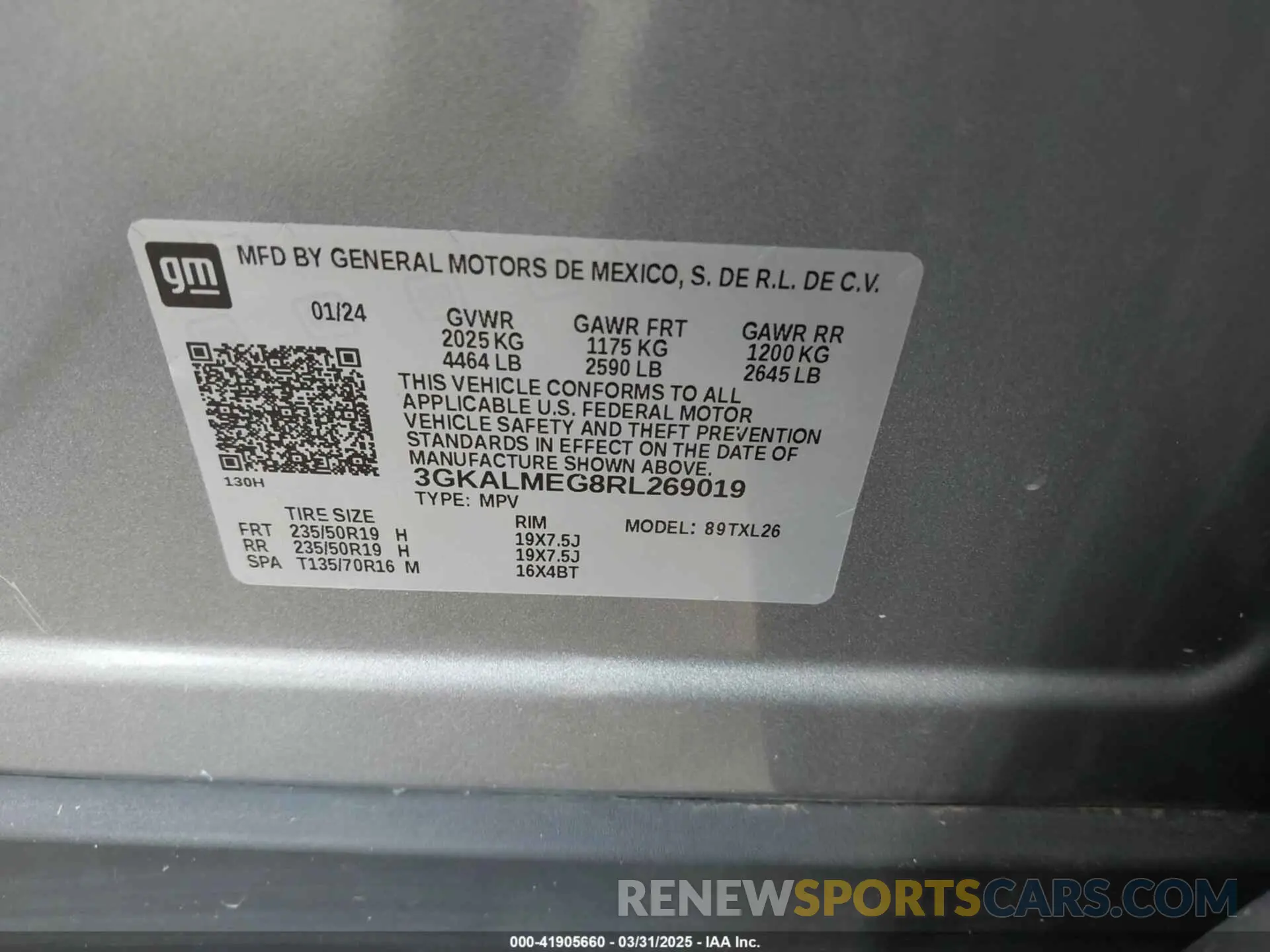 9 Photograph of a damaged car 3GKALMEG8RL269019 GMC TERRAIN 2024