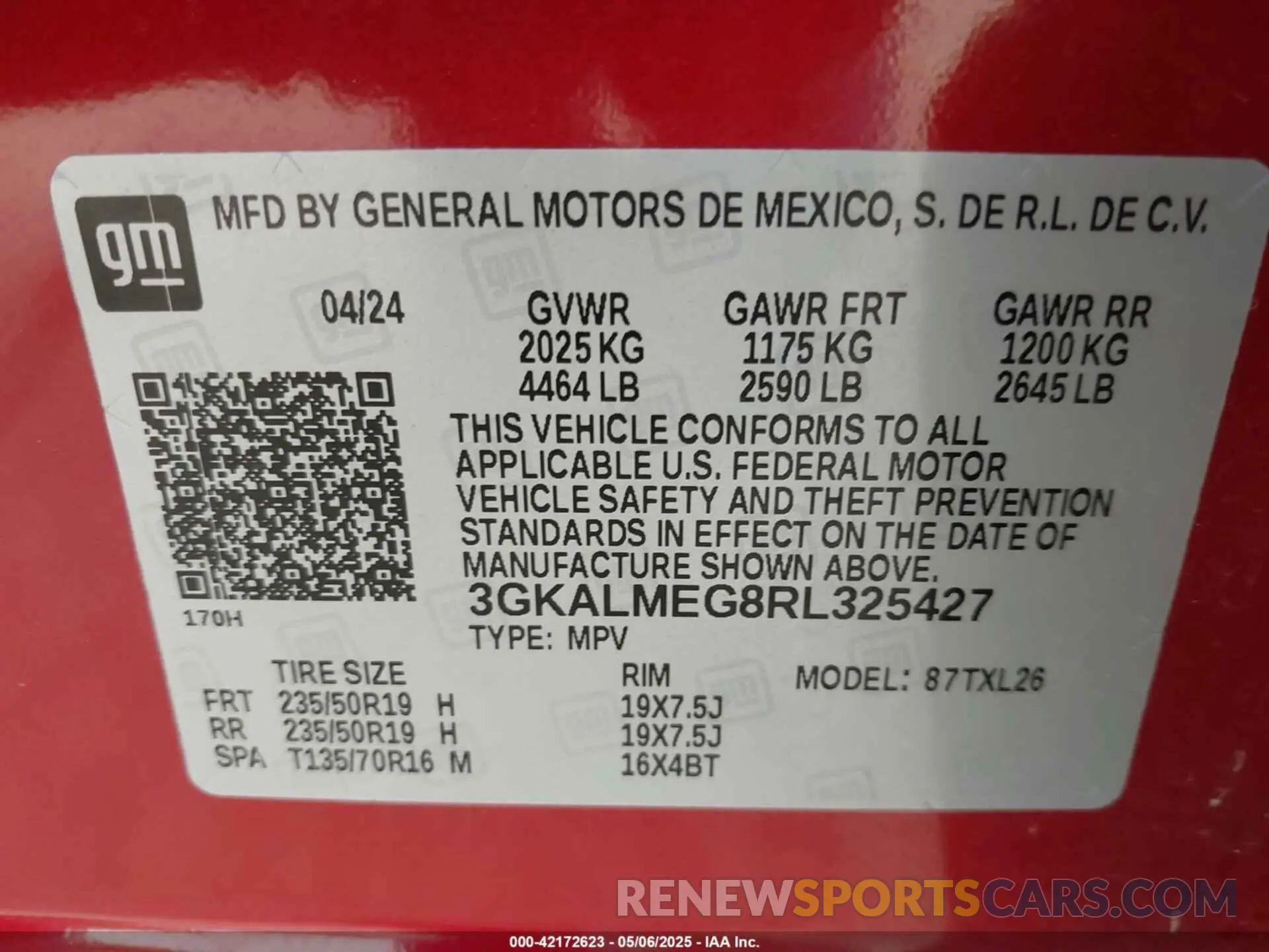 9 Photograph of a damaged car 3GKALMEG8RL325427 GMC TERRAIN 2024