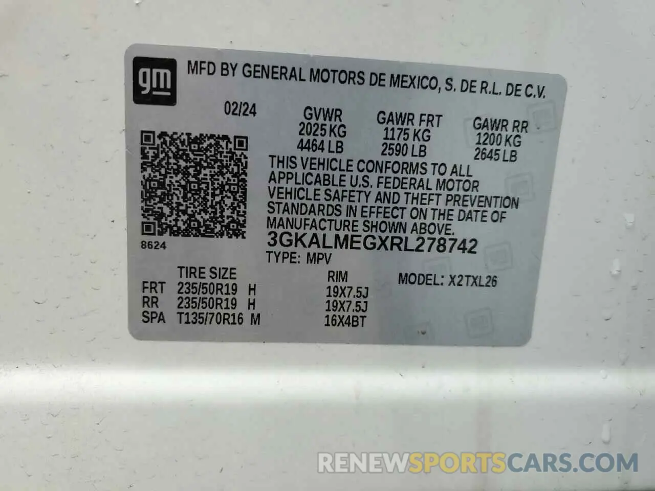 14 Photograph of a damaged car 3GKALMEGXRL278742 GMC TERRAIN 2024