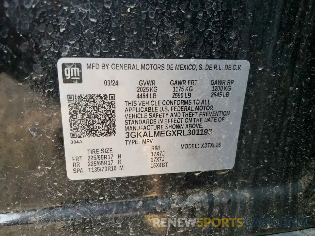 14 Photograph of a damaged car 3GKALMEGXRL301193 GMC TERRAIN 2024