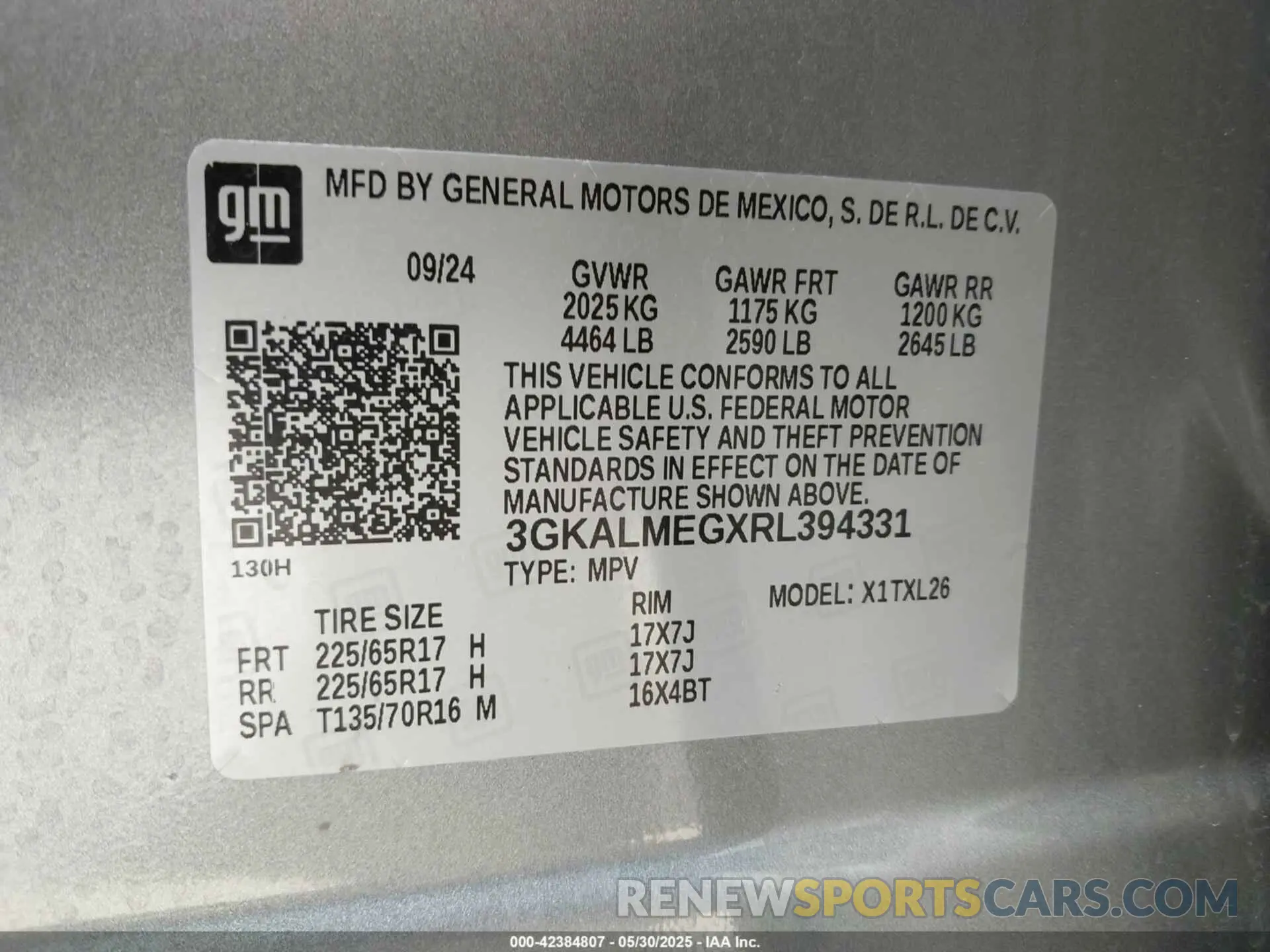9 Photograph of a damaged car 3GKALMEGXRL394331 GMC TERRAIN 2024