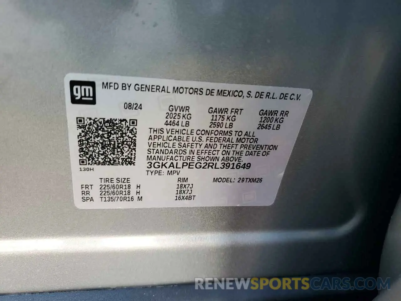 13 Photograph of a damaged car 3GKALPEG2RL391649 GMC TERRAIN 2024