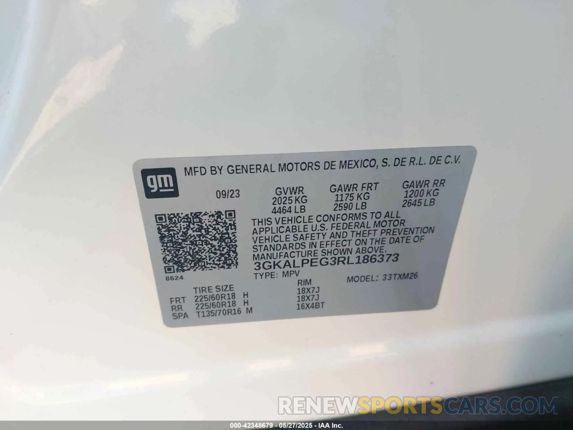 9 Photograph of a damaged car 3GKALPEG3RL186373 GMC TERRAIN 2024