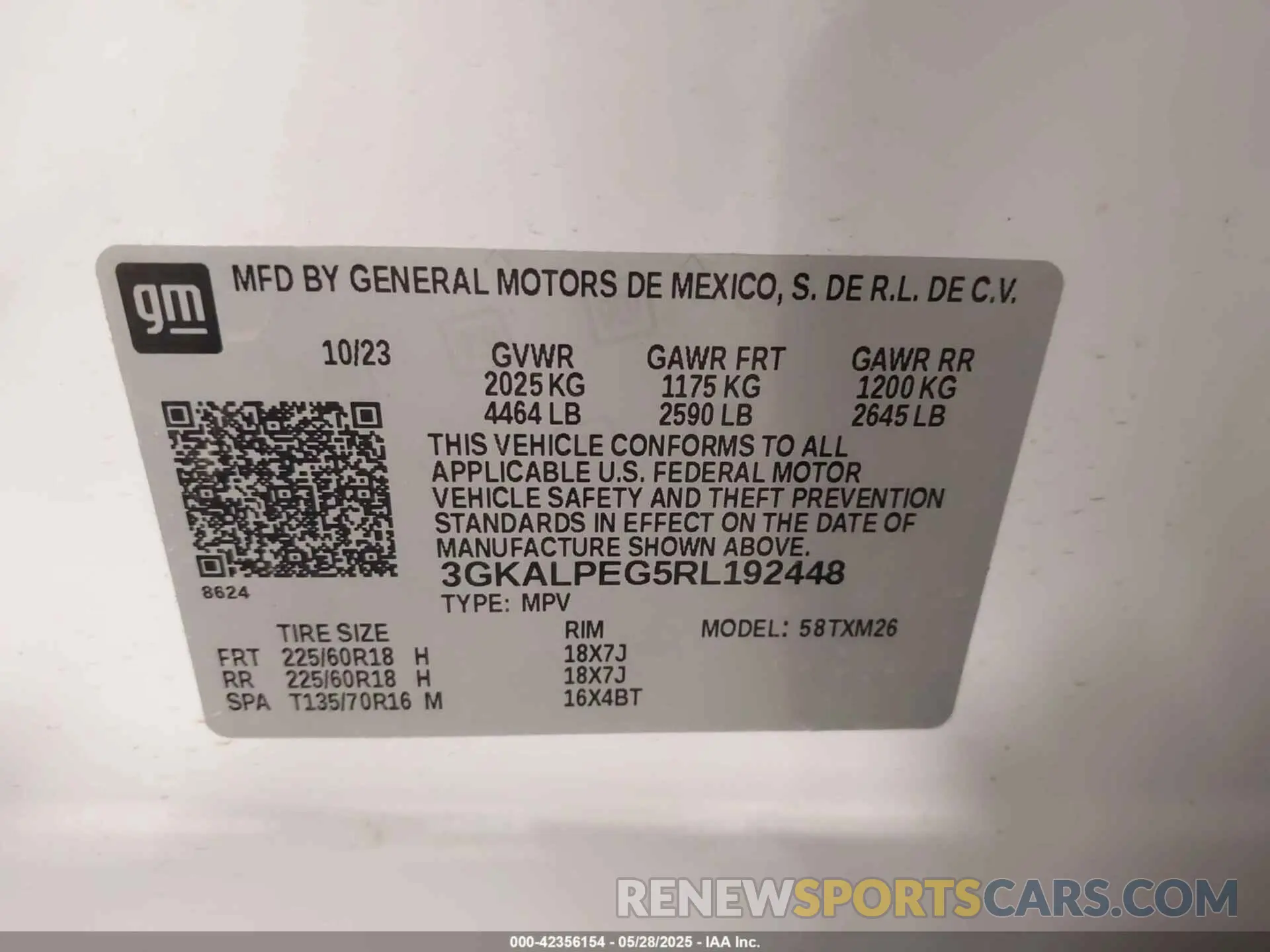 9 Photograph of a damaged car 3GKALPEG5RL192448 GMC TERRAIN 2024