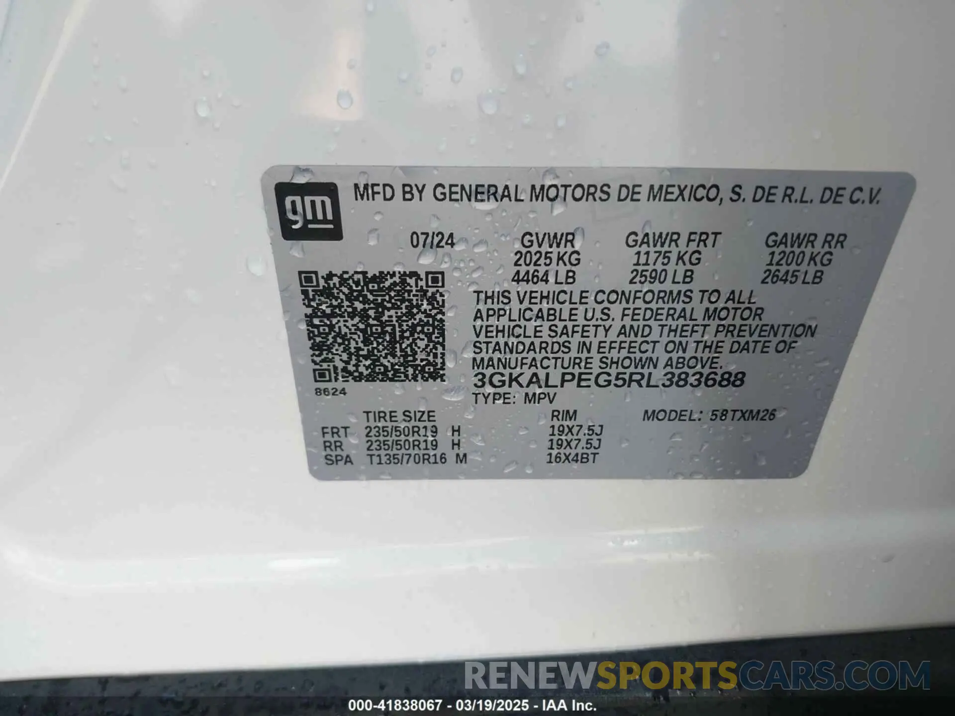 9 Photograph of a damaged car 3GKALPEG5RL383688 GMC TERRAIN 2024