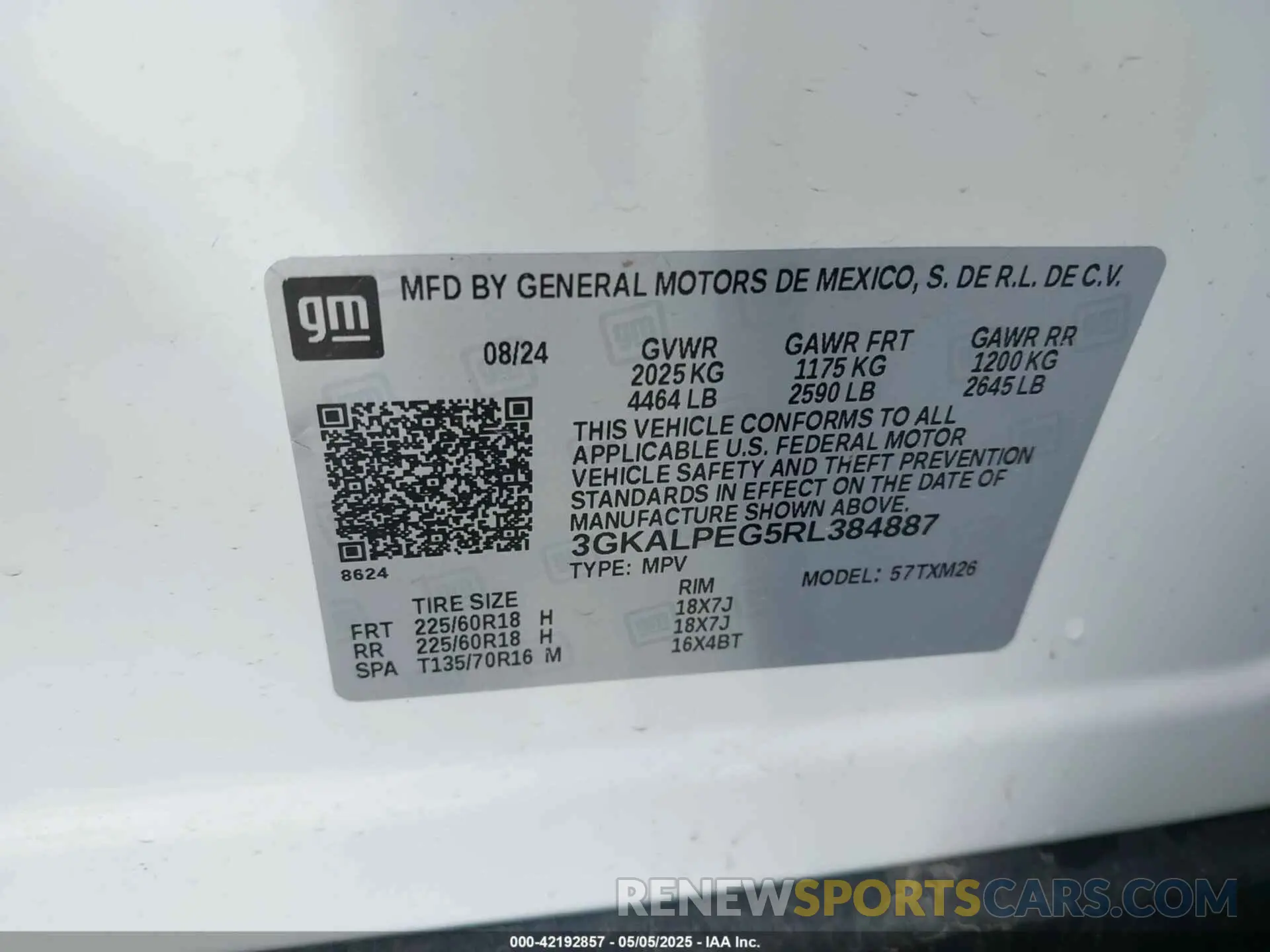 9 Photograph of a damaged car 3GKALPEG5RL384887 GMC TERRAIN 2024
