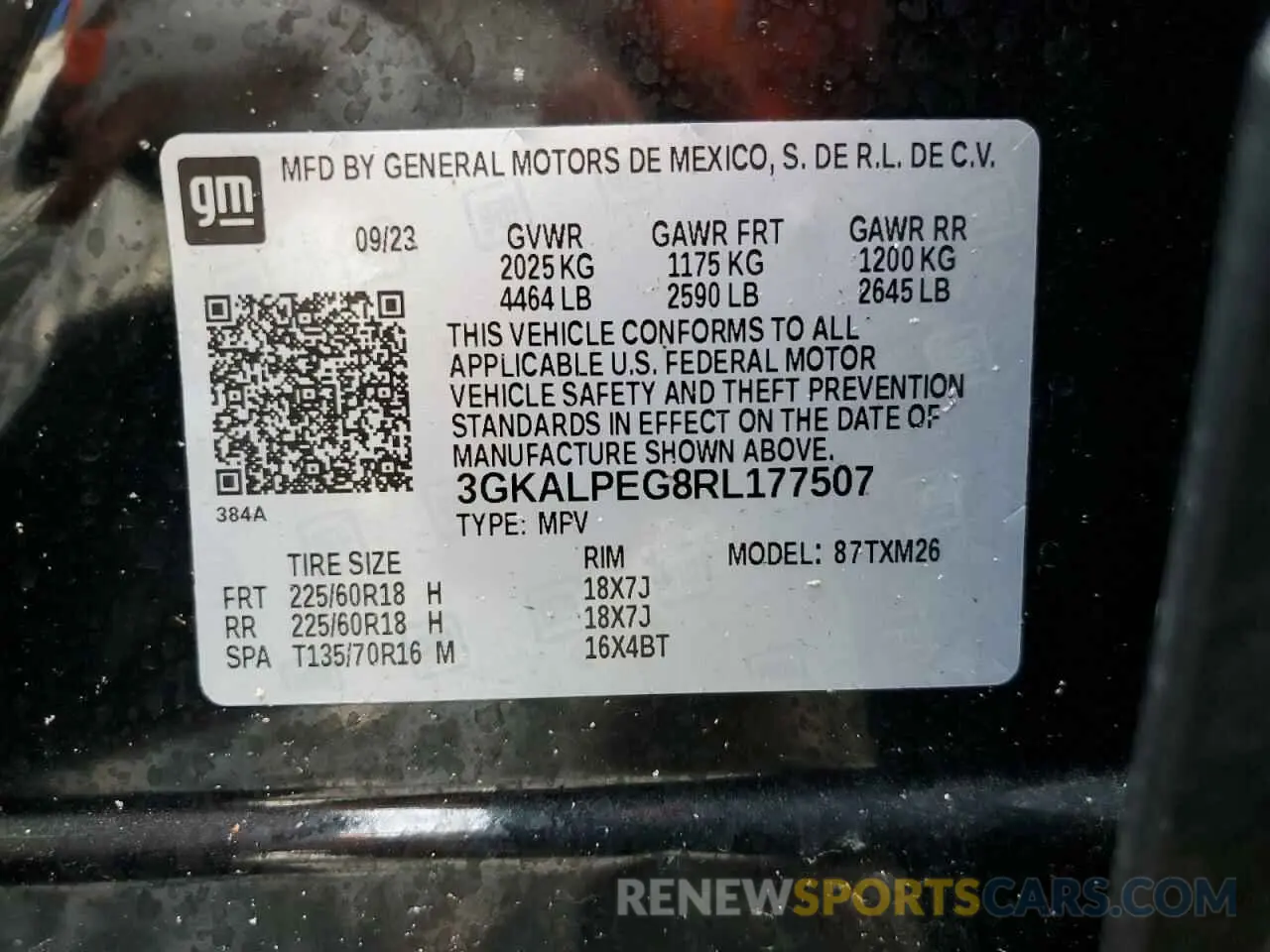13 Photograph of a damaged car 3GKALPEG8RL177507 GMC TERRAIN 2024