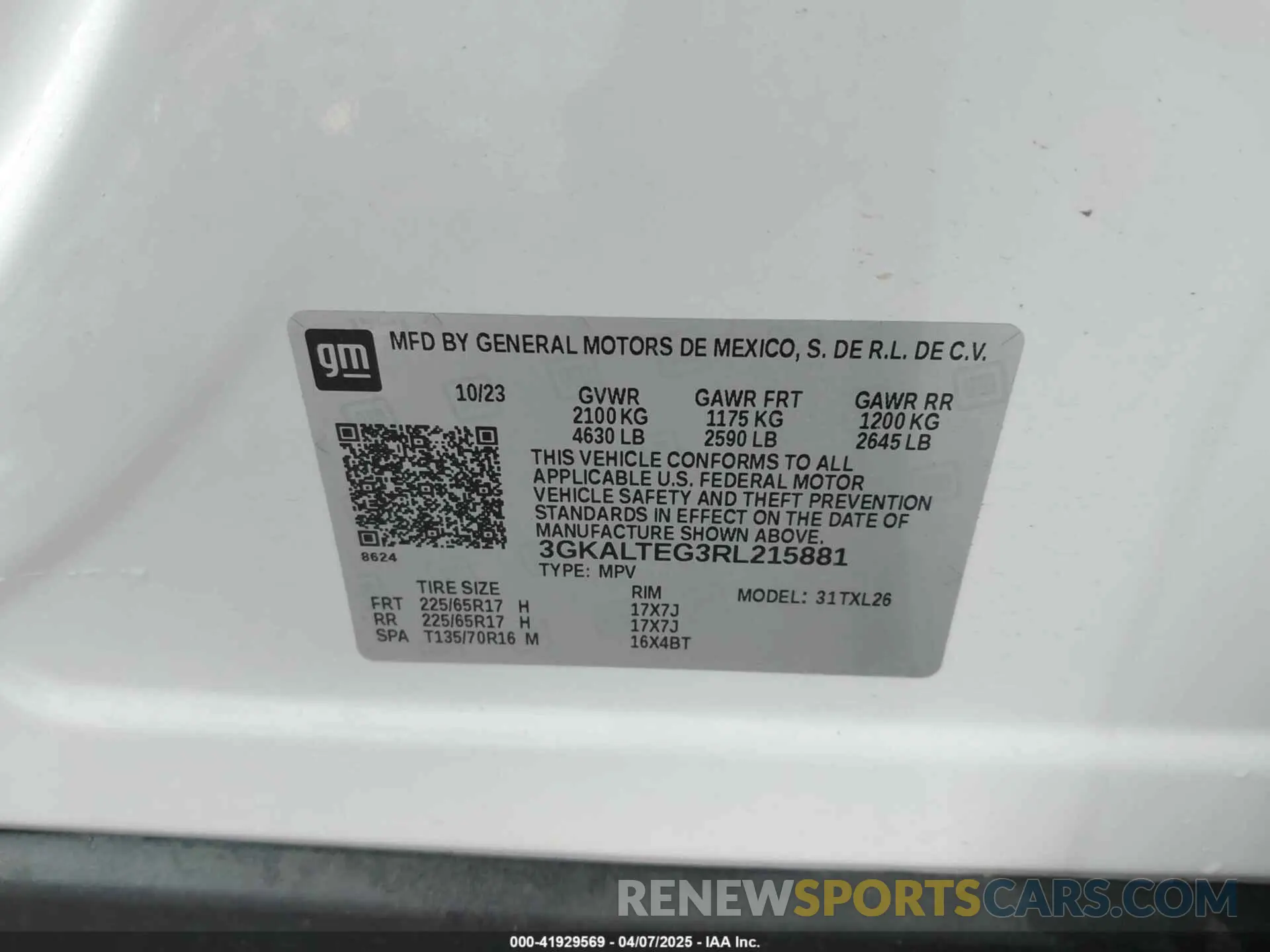 9 Photograph of a damaged car 3GKALTEG3RL215881 GMC TERRAIN 2024