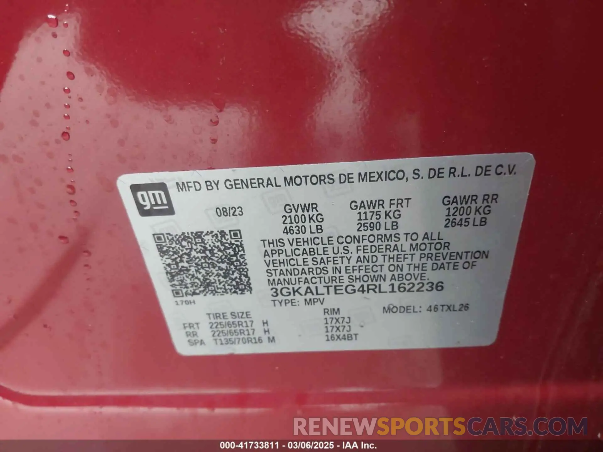 9 Photograph of a damaged car 3GKALTEG4RL162236 GMC TERRAIN 2024