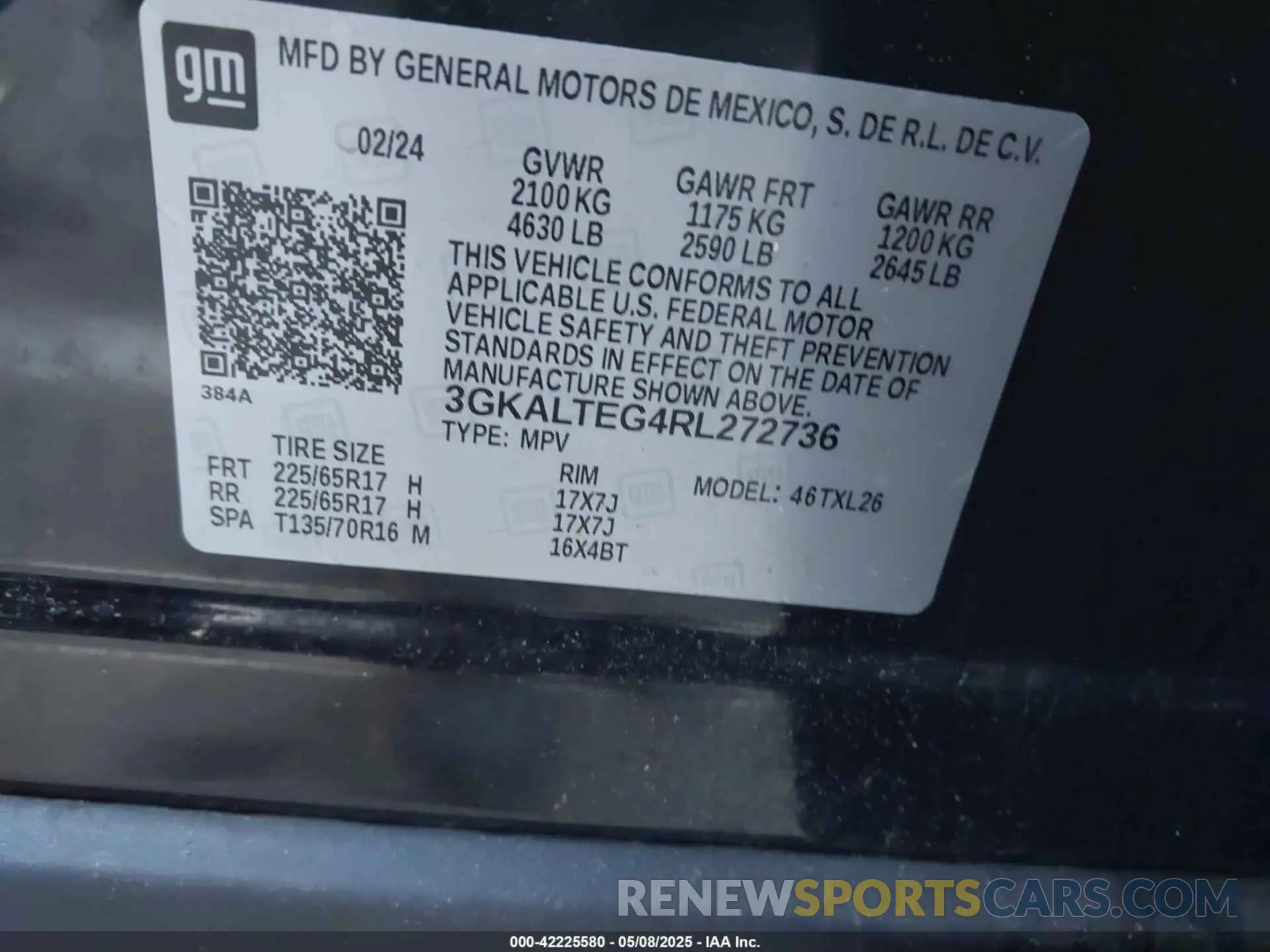 9 Photograph of a damaged car 3GKALTEG4RL272736 GMC TERRAIN 2024
