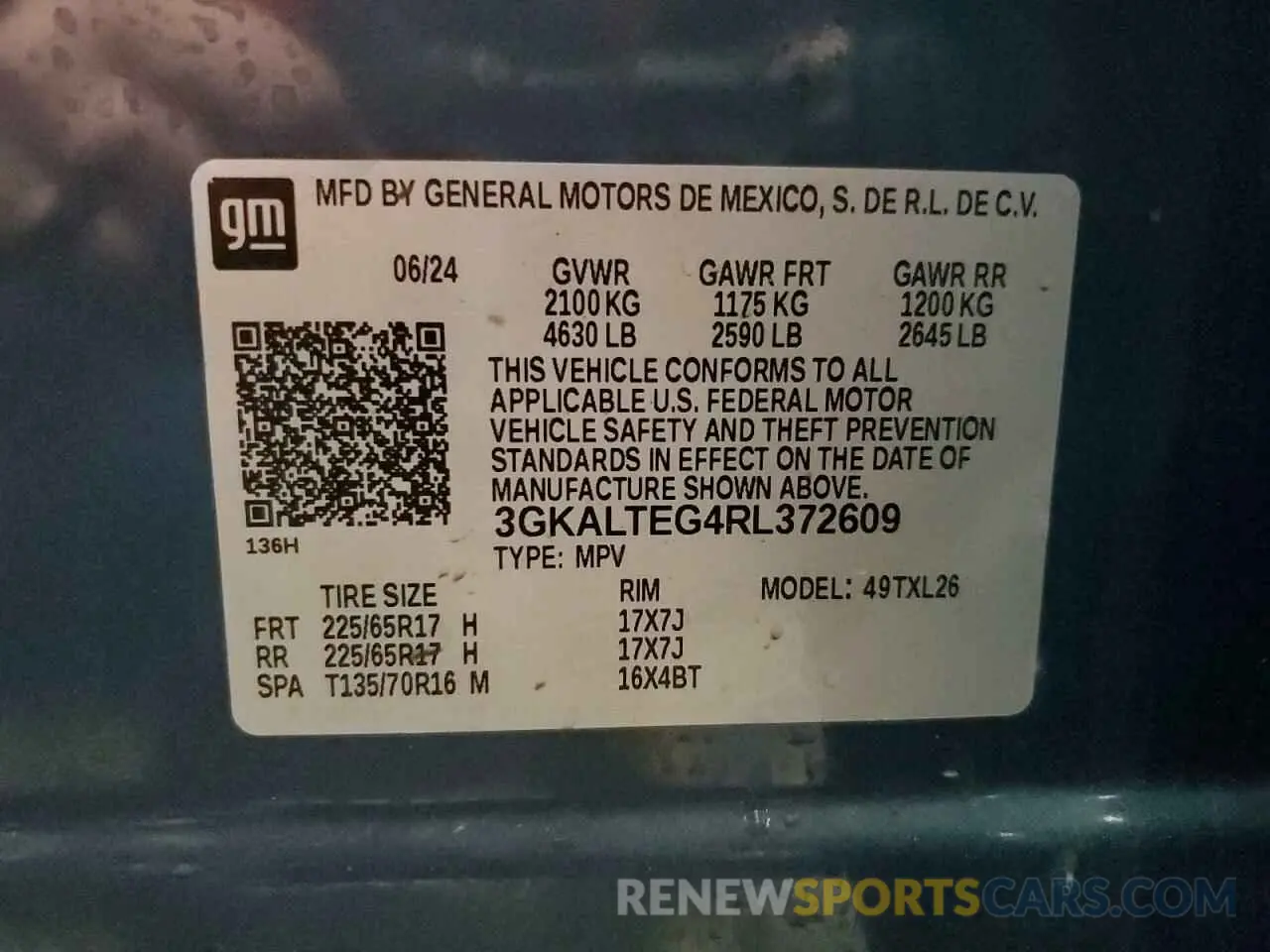 14 Photograph of a damaged car 3GKALTEG4RL372609 GMC TERRAIN 2024