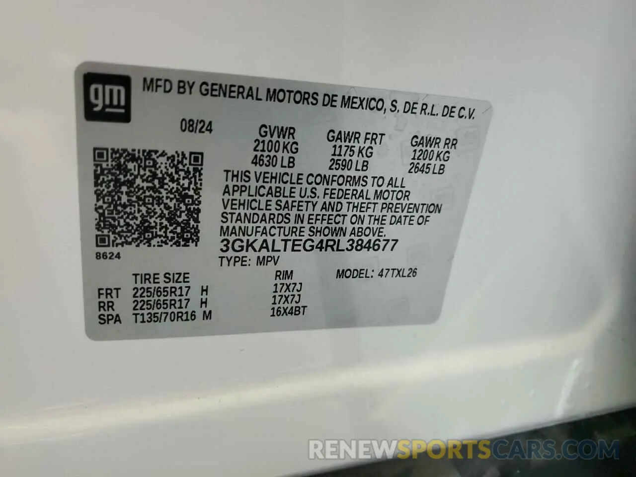14 Photograph of a damaged car 3GKALTEG4RL384677 GMC TERRAIN 2024