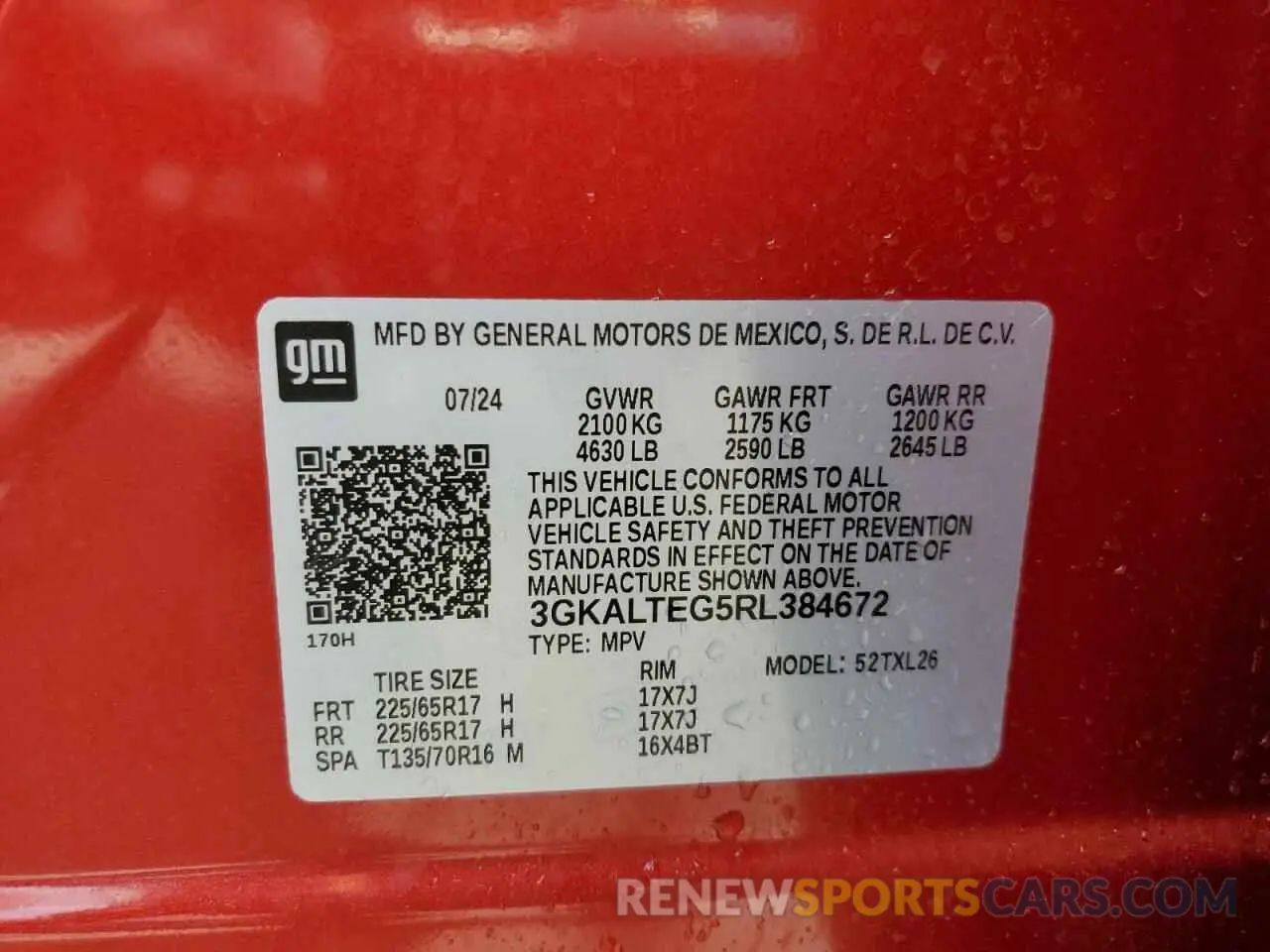 13 Photograph of a damaged car 3GKALTEG5RL384672 GMC TERRAIN 2024