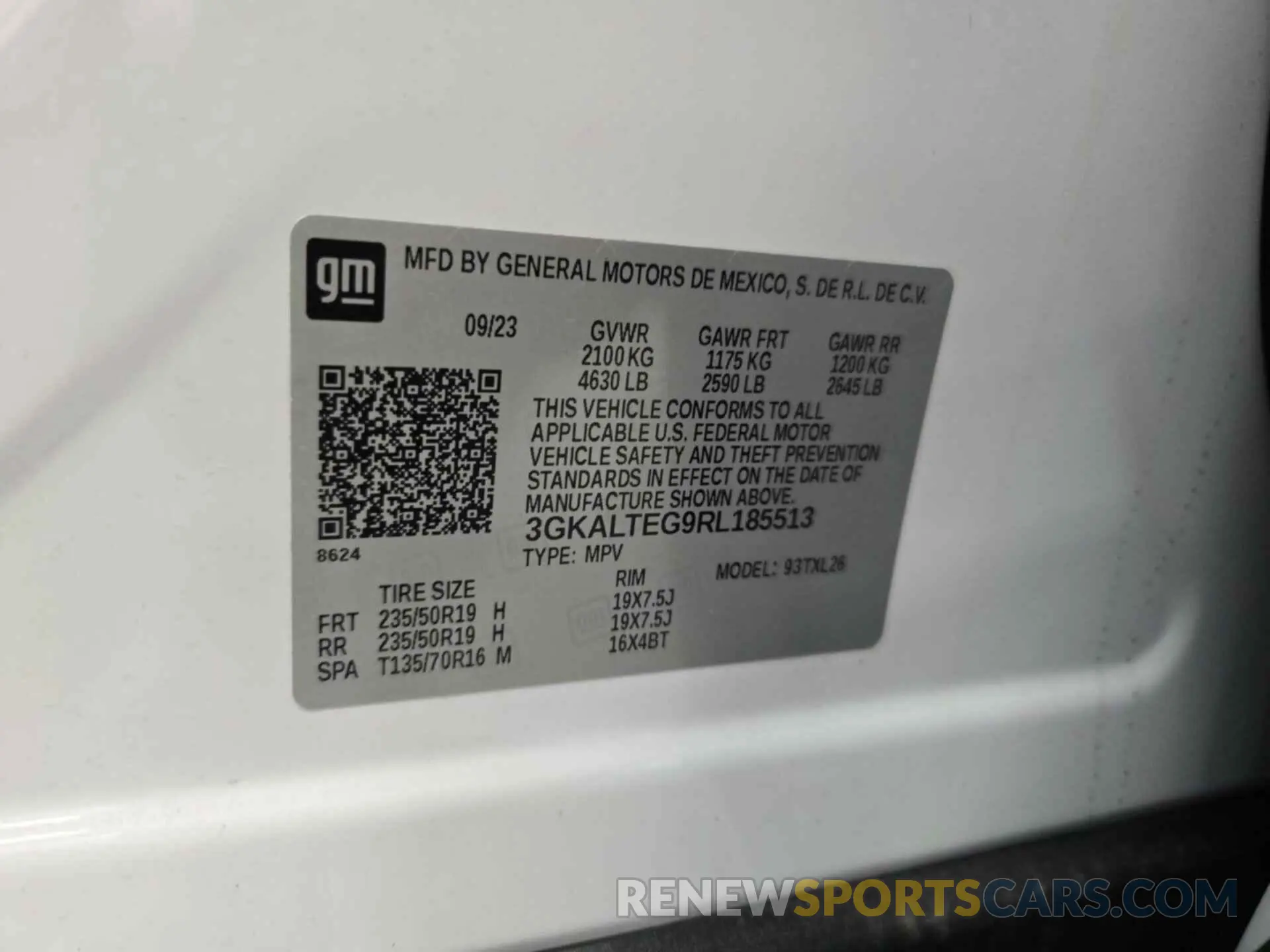 20 Photograph of a damaged car 3GKALTEG9RL185513 GMC TERRAIN 2024