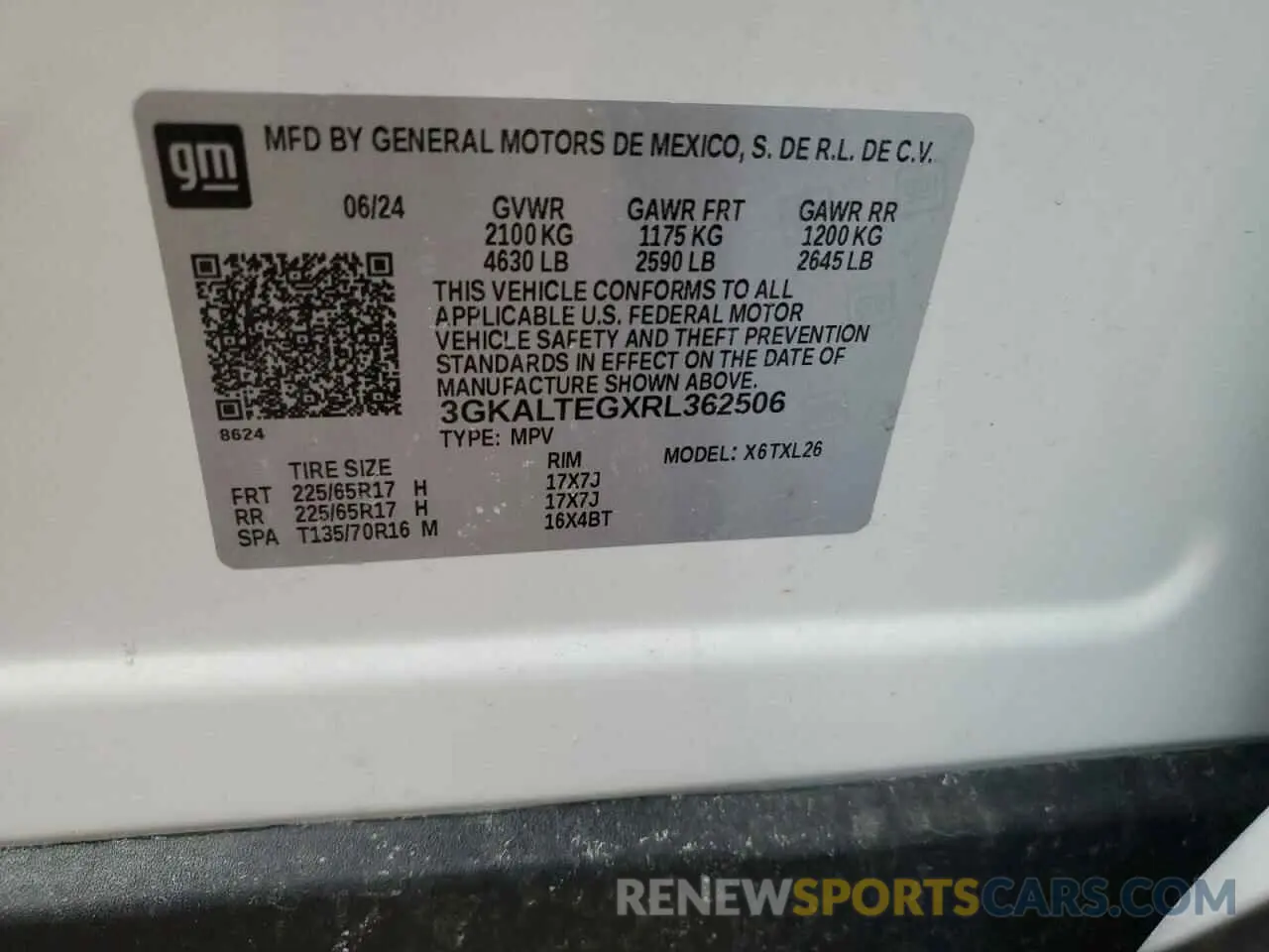 12 Photograph of a damaged car 3GKALTEGXRL362506 GMC TERRAIN 2024