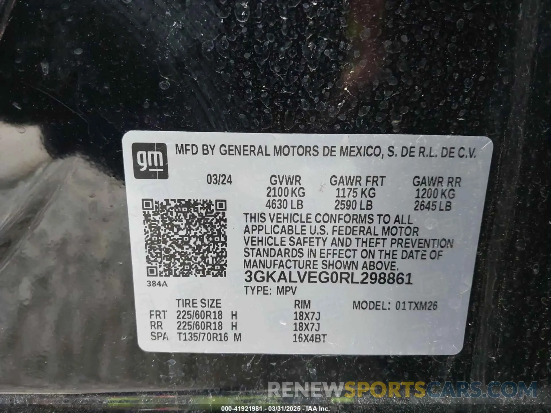 9 Photograph of a damaged car 3GKALVEG0RL298861 GMC TERRAIN 2024