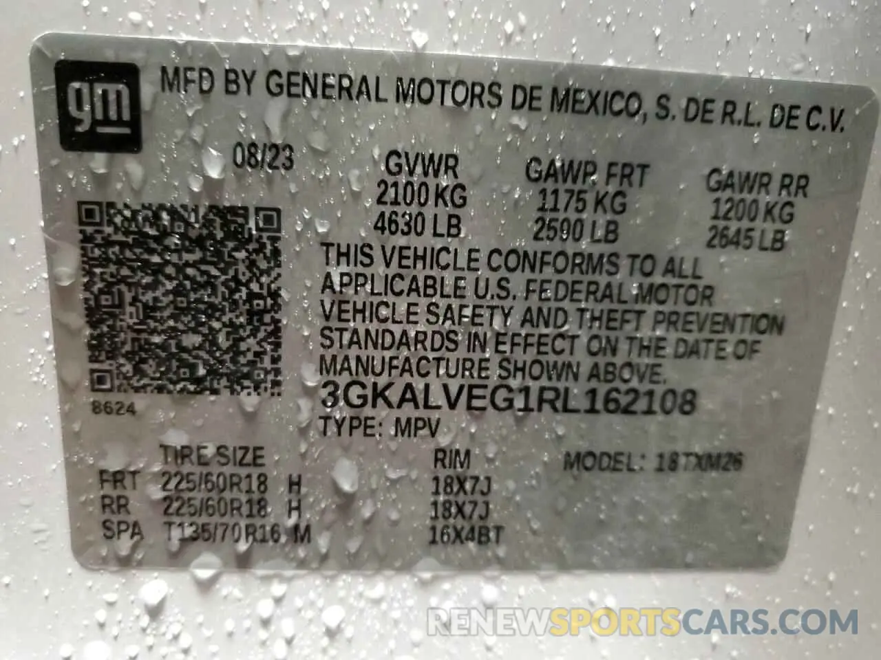 13 Photograph of a damaged car 3GKALVEG1RL162108 GMC TERRAIN 2024