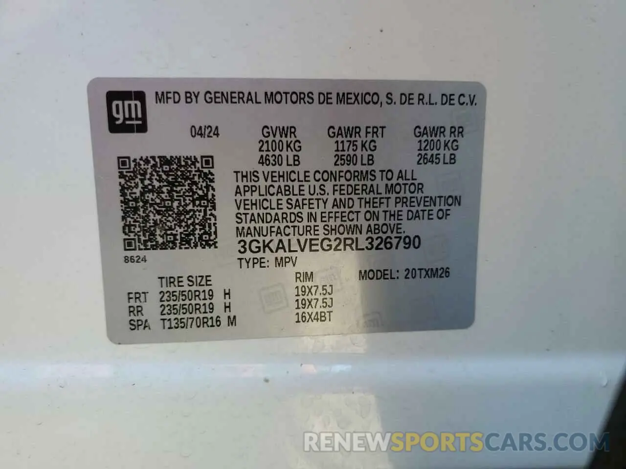 13 Photograph of a damaged car 3GKALVEG2RL326790 GMC TERRAIN 2024