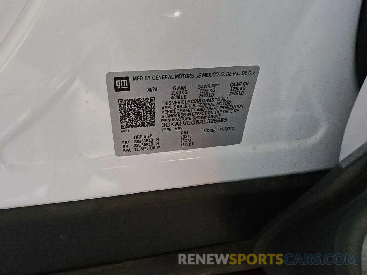 13 Photograph of a damaged car 3GKALVEG5RL326685 GMC TERRAIN 2024