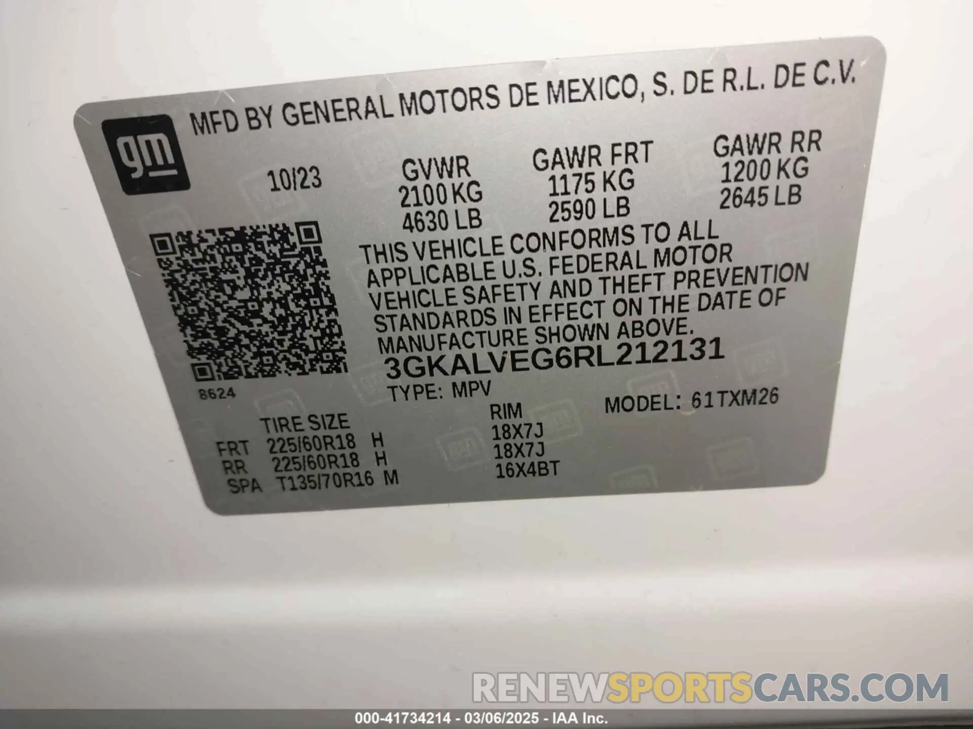 9 Photograph of a damaged car 3GKALVEG6RL212131 GMC TERRAIN 2024