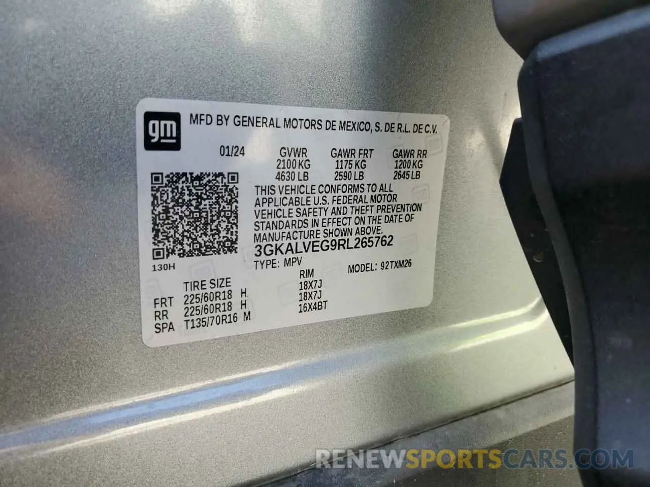 13 Photograph of a damaged car 3GKALVEG9RL265762 GMC TERRAIN 2024