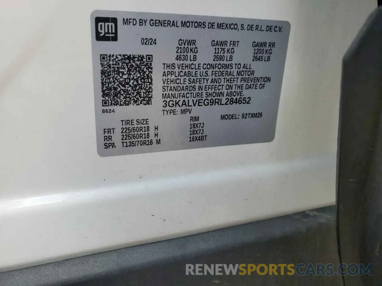 13 Photograph of a damaged car 3GKALVEG9RL284652 GMC TERRAIN 2024