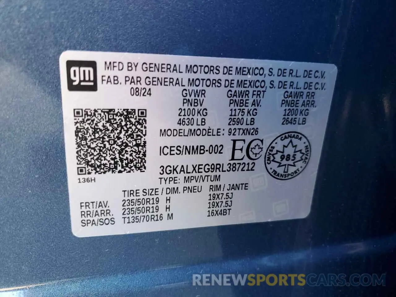 14 Photograph of a damaged car 3GKALXEG9RL387212 GMC TERRAIN 2024