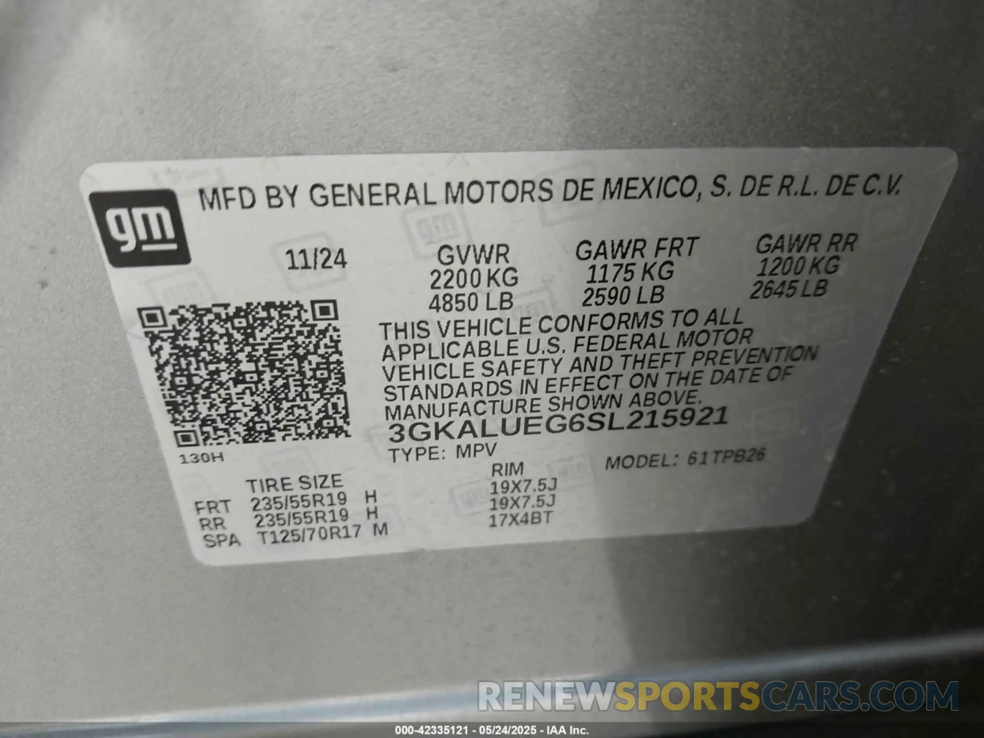 9 Photograph of a damaged car 3GKALUEG6SL215921 GMC TERRAIN 2025