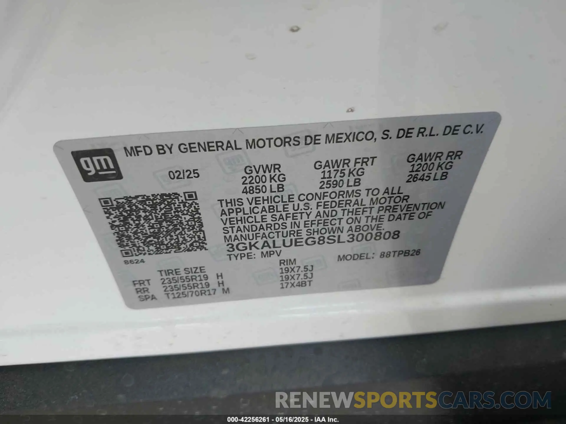 9 Photograph of a damaged car 3GKALUEG8SL300808 GMC TERRAIN 2025