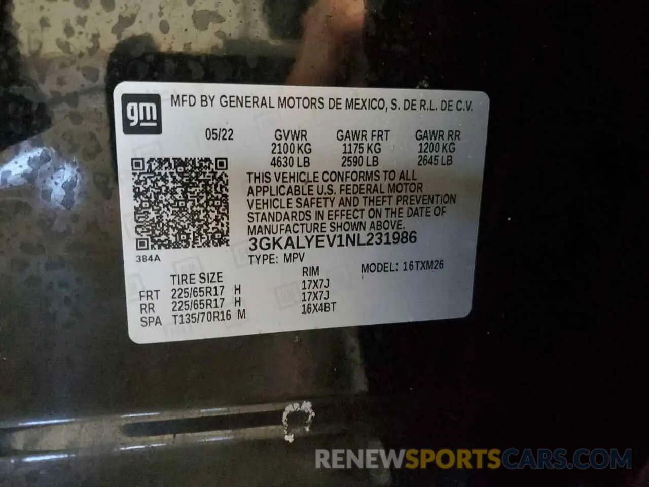 15 Photograph of a damaged car 3GKALYEV1NL231986 GMC TERRAIN AT 2022