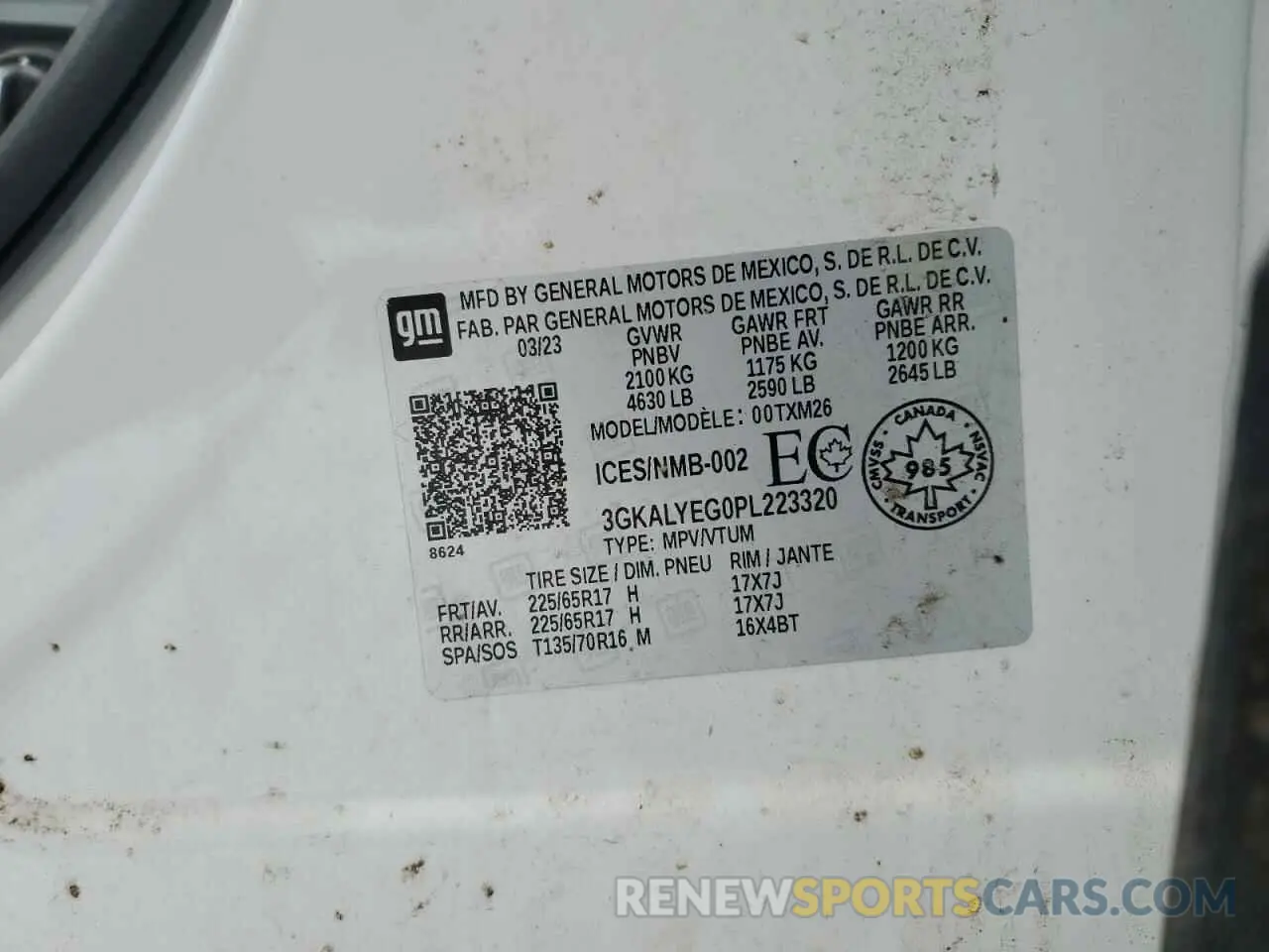 13 Photograph of a damaged car 3GKALYEG0PL223320 GMC TERRAIN AT 2023