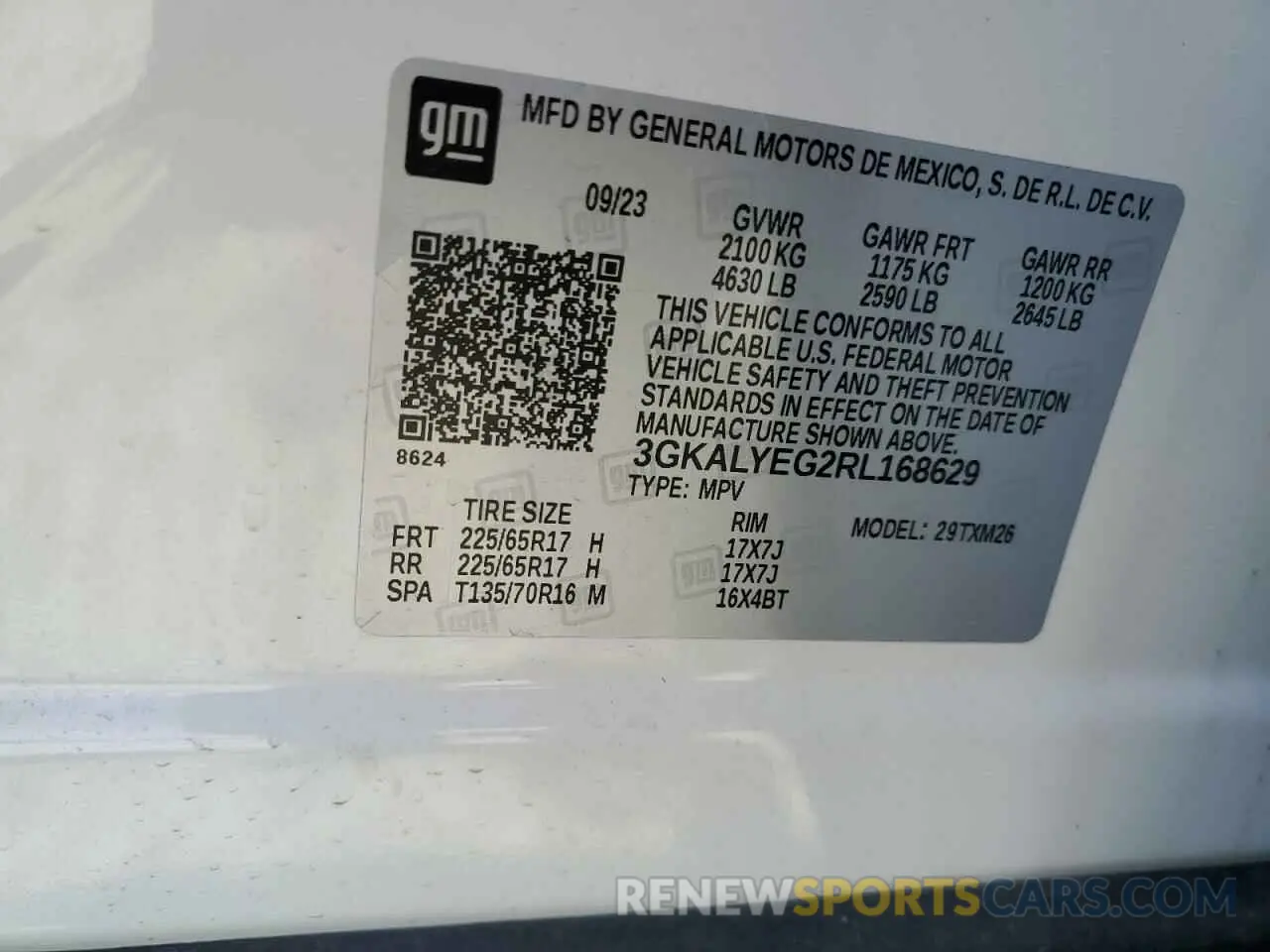 13 Photograph of a damaged car 3GKALYEG2RL168629 GMC TERRAIN AT 2024