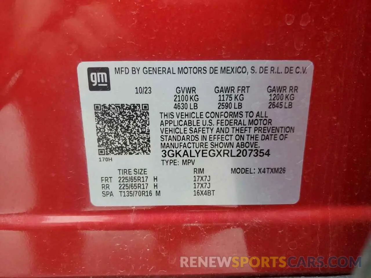 13 Photograph of a damaged car 3GKALYEGXRL207354 GMC TERRAIN AT 2024