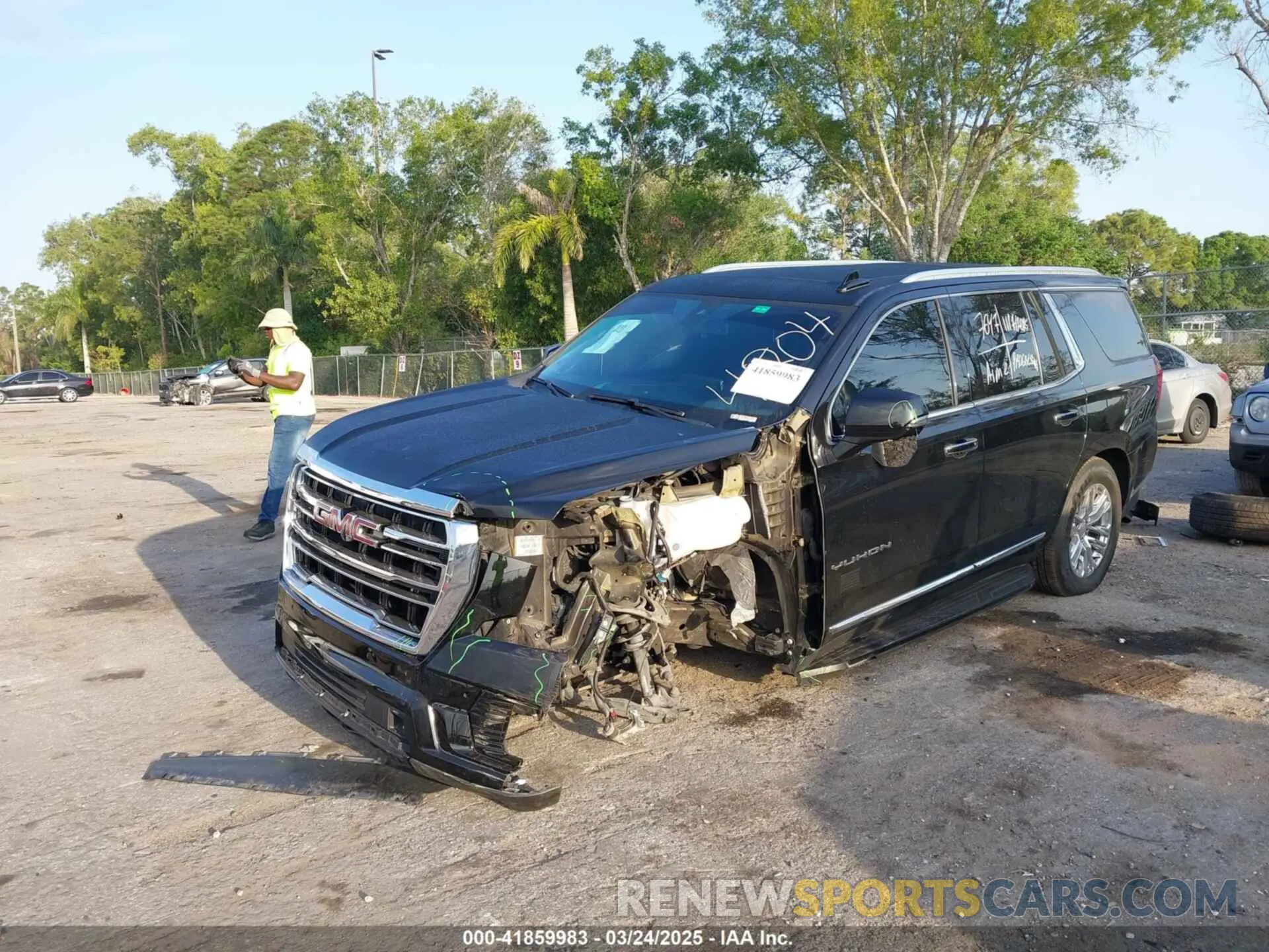 2 Photograph of a damaged car 1GKS1BKD8MR264204 GMC YUKON 2021