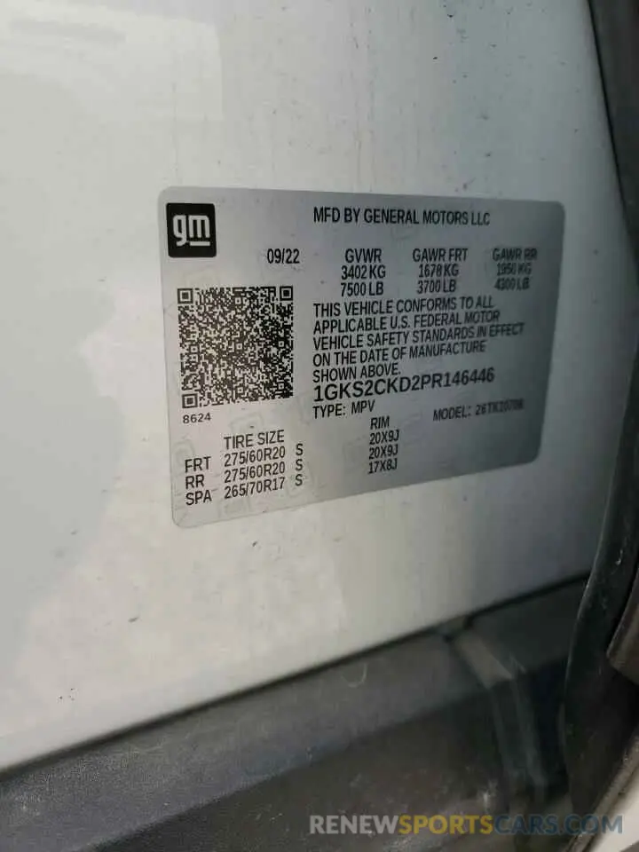 16 Photograph of a damaged car 1GKS2CKD2PR146446 GMC YUKON 2023