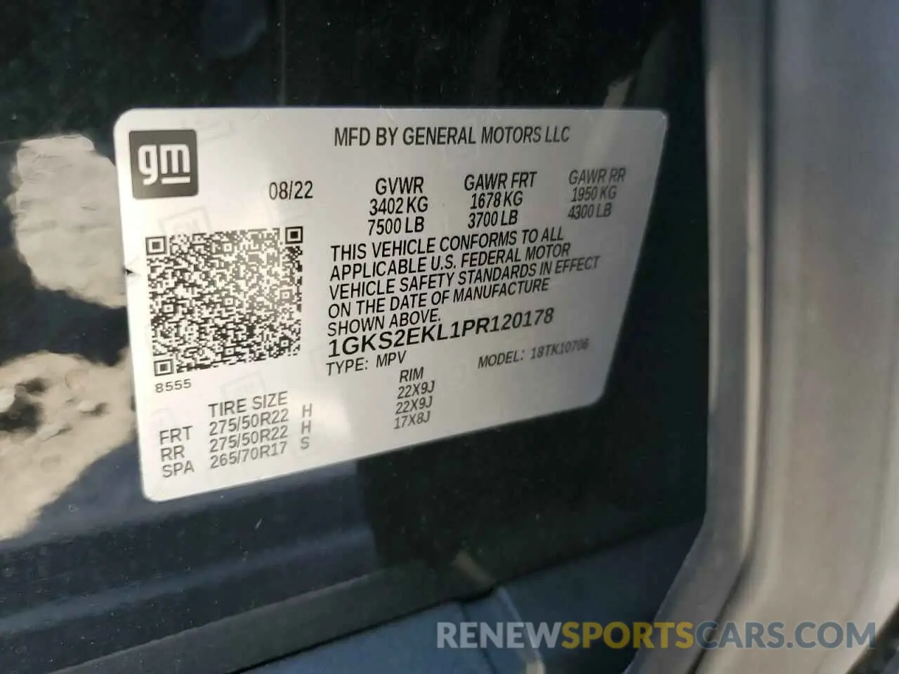 14 Photograph of a damaged car 1GKS2EKL1PR120178 GMC YUKON 2023