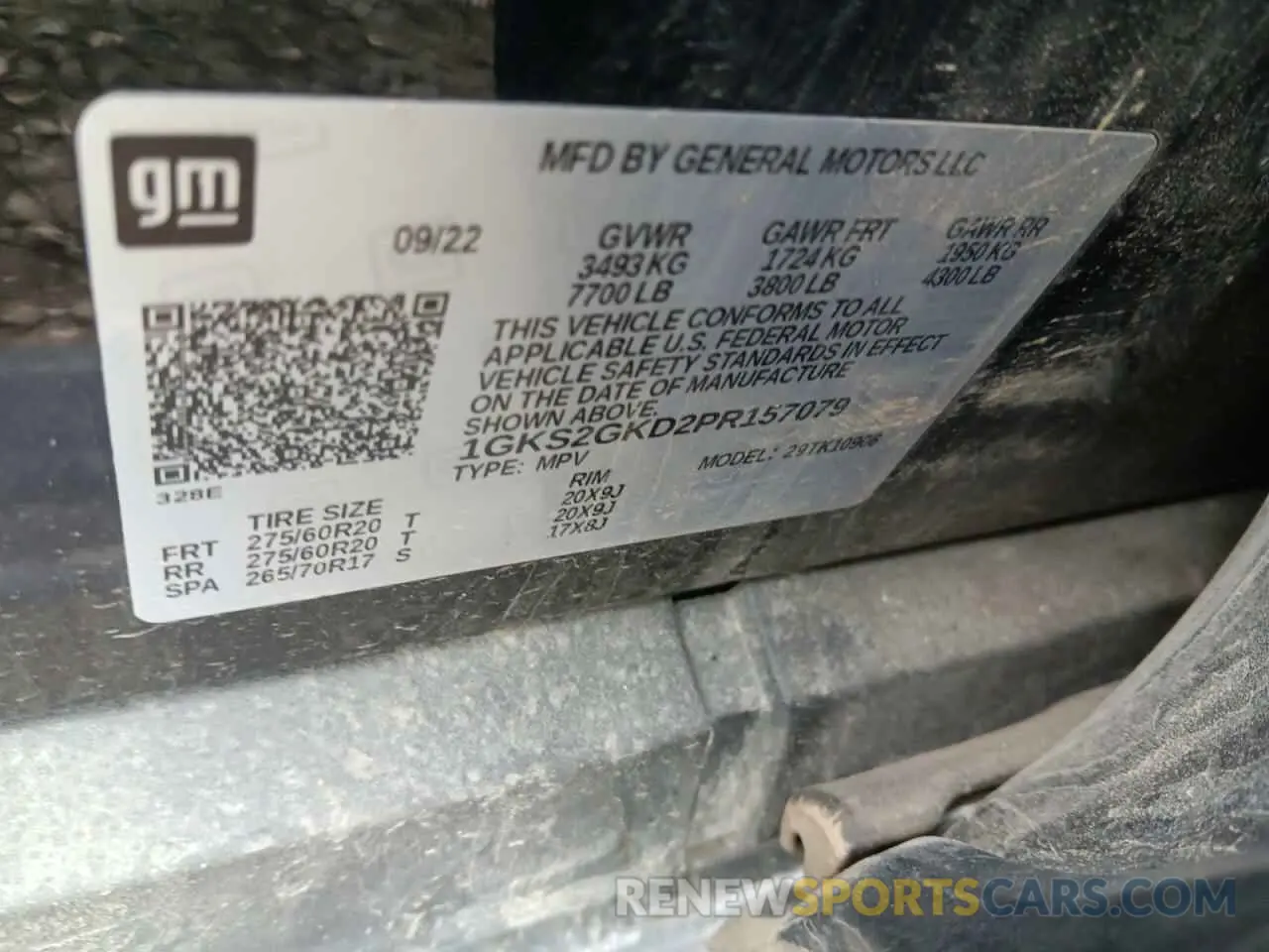12 Photograph of a damaged car 1GKS2GKD2PR157079 GMC YUKON 2023