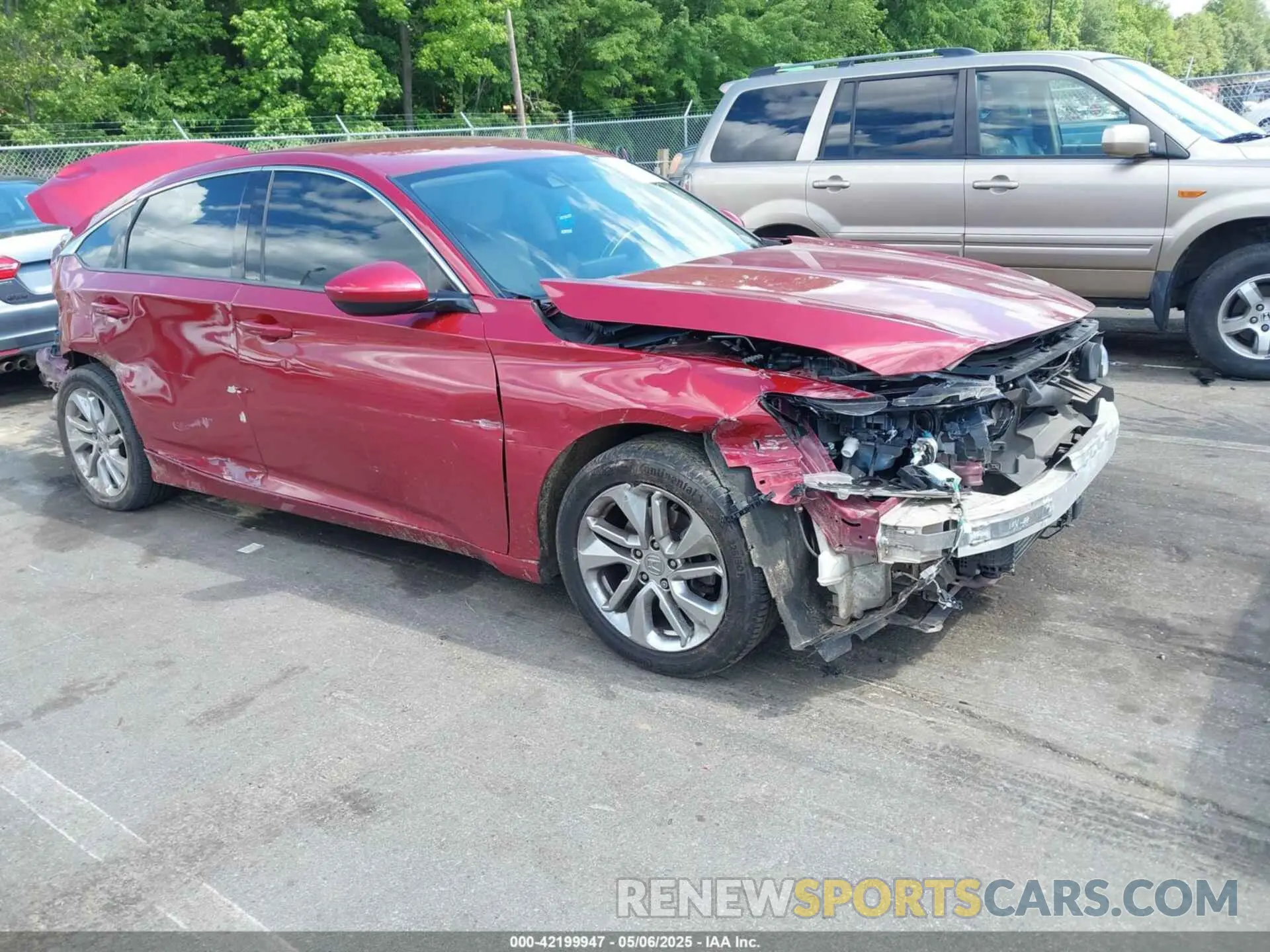 1 Photograph of a damaged car 1HGCV1F10KA141010 HONDA ACCORD 2019