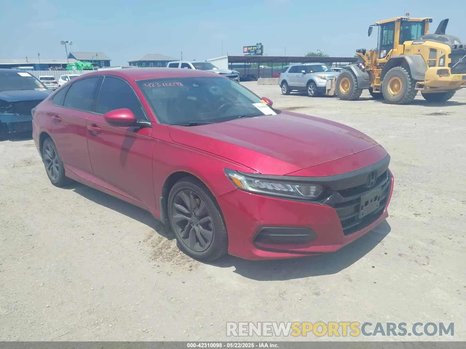 1 Photograph of a damaged car 1HGCV1F13KA071714 HONDA ACCORD 2019