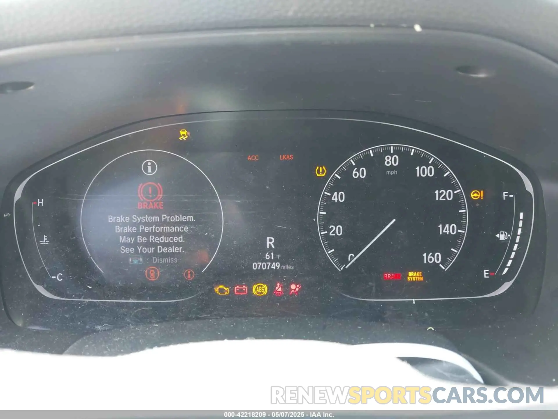 7 Photograph of a damaged car 1HGCV1F14KA120824 HONDA ACCORD 2019