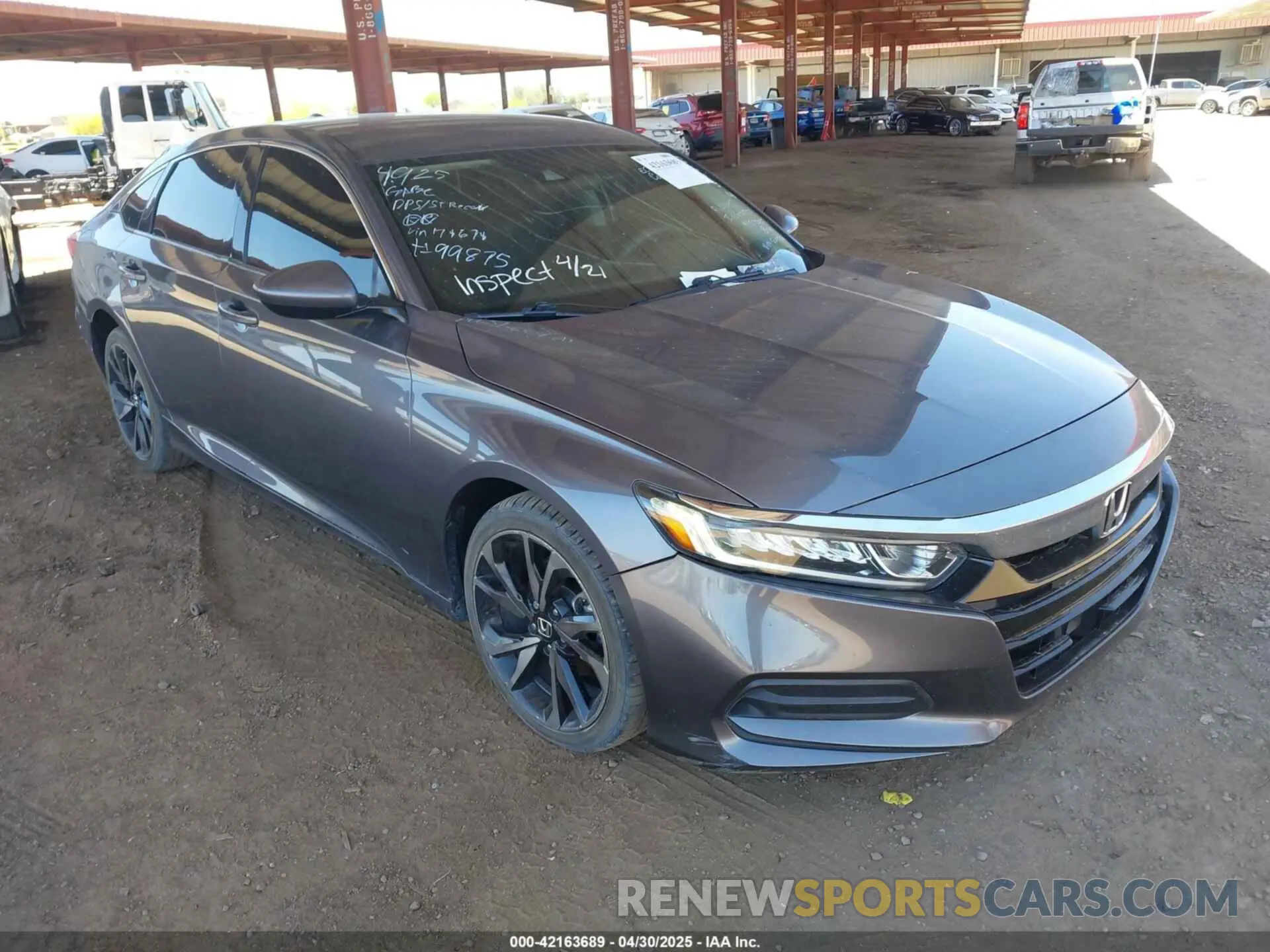 1 Photograph of a damaged car 1HGCV1F16KA174674 HONDA ACCORD 2019