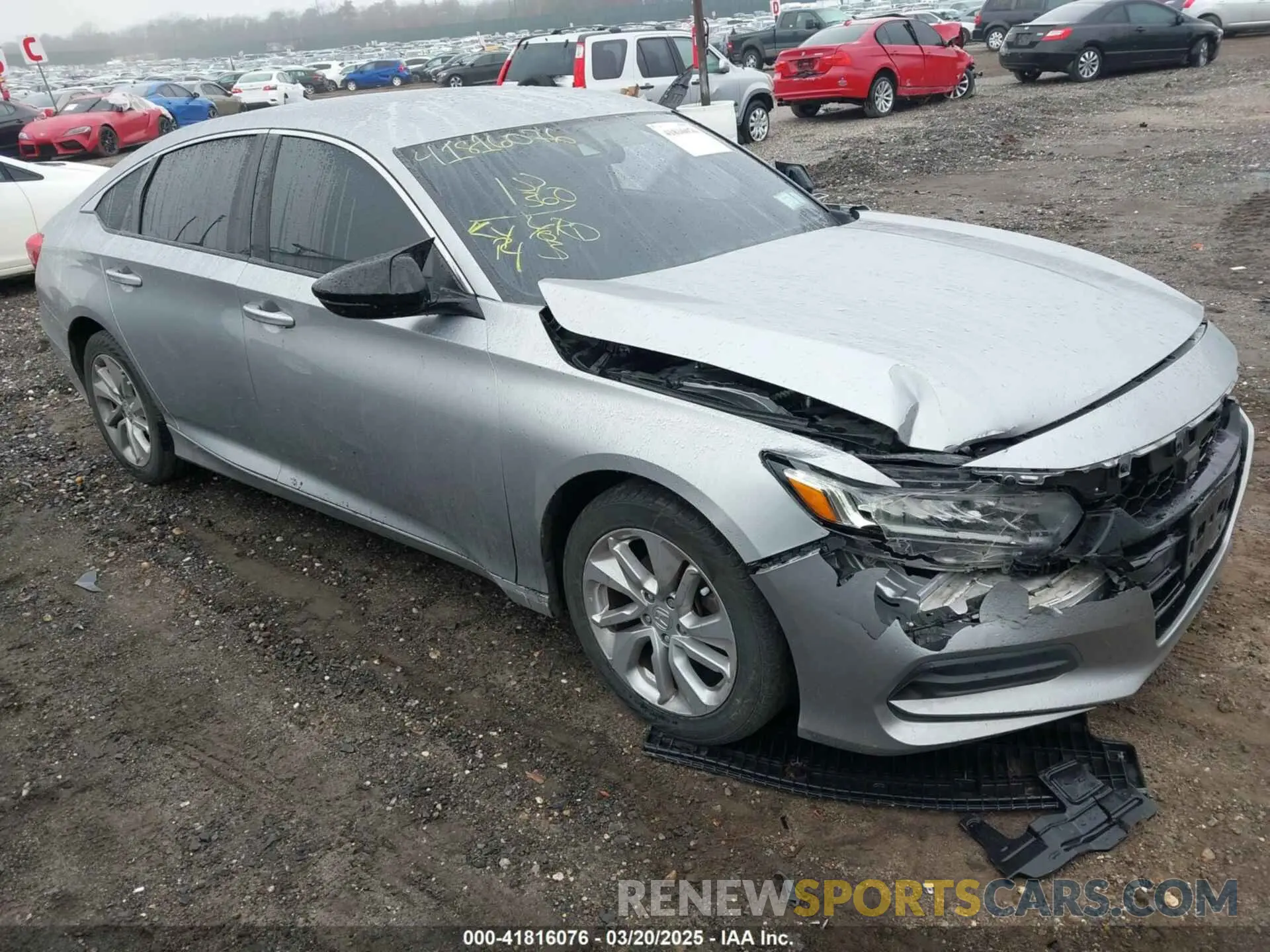 1 Photograph of a damaged car 1HGCV1F18KA150571 HONDA ACCORD 2019