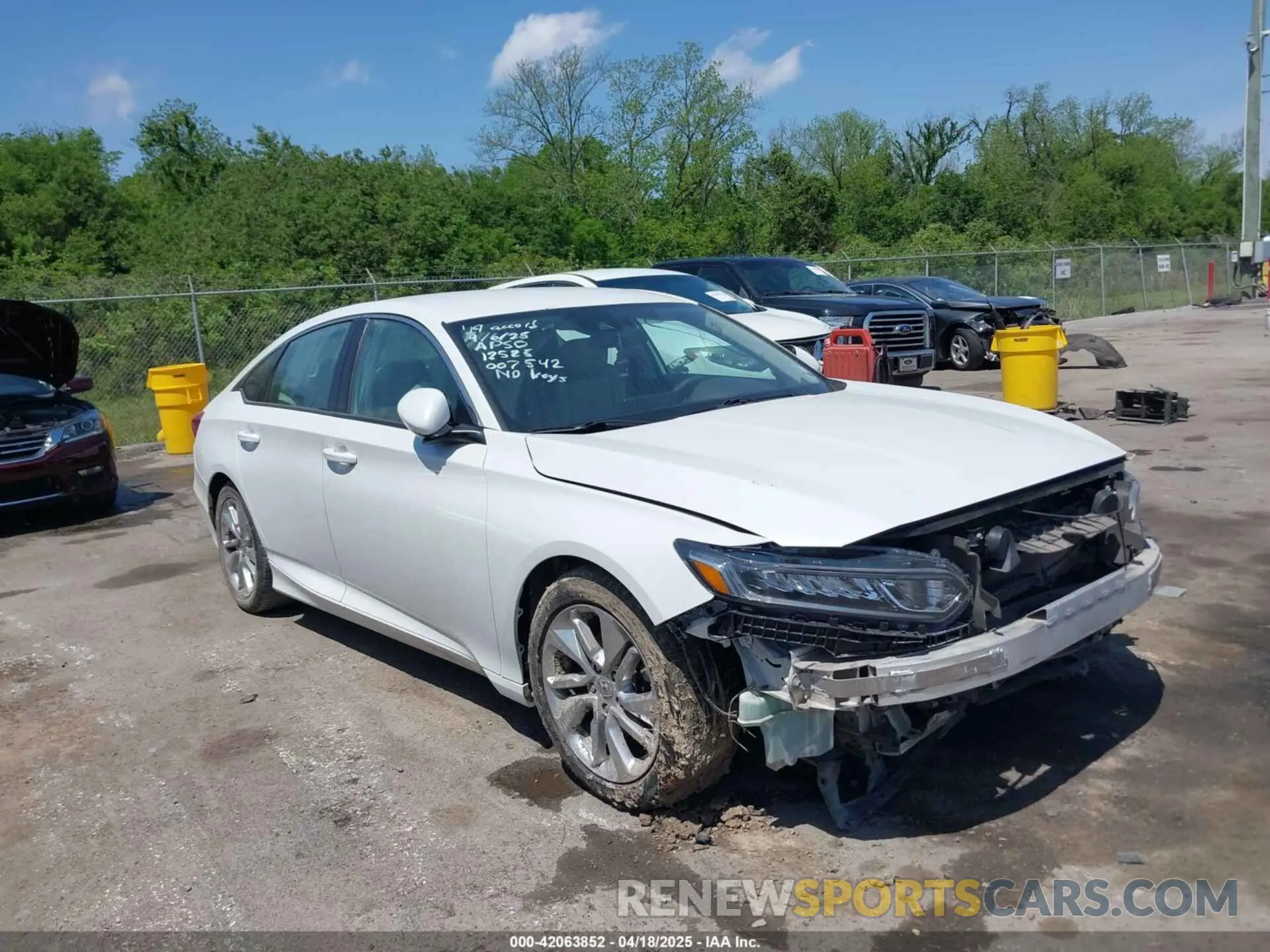 1 Photograph of a damaged car 1HGCV1F1XKA007542 HONDA ACCORD 2019